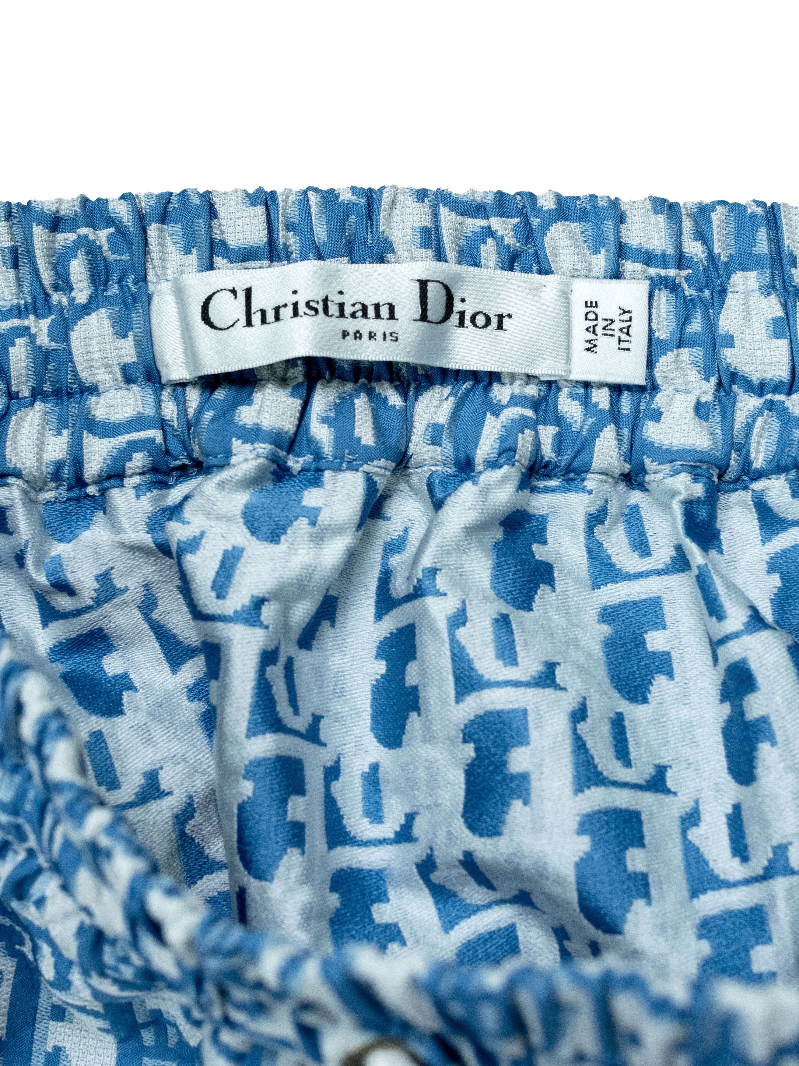 Dior Christian Dior Blue And White Oblique Short Skirt Size 24" / US 00 / IT 34 - 7 Thumbnail