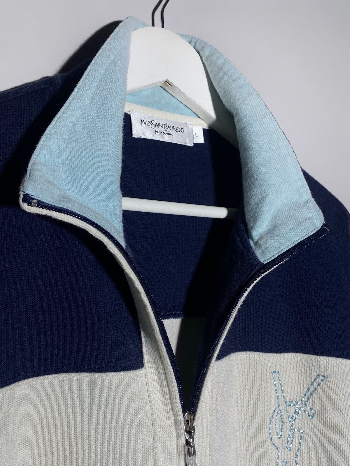 Yves Saint Laurent Yves Saint Laurent Vintage Full Zip Sweater Size US L / EU 52-54 / 3 - 14 Thumbnail