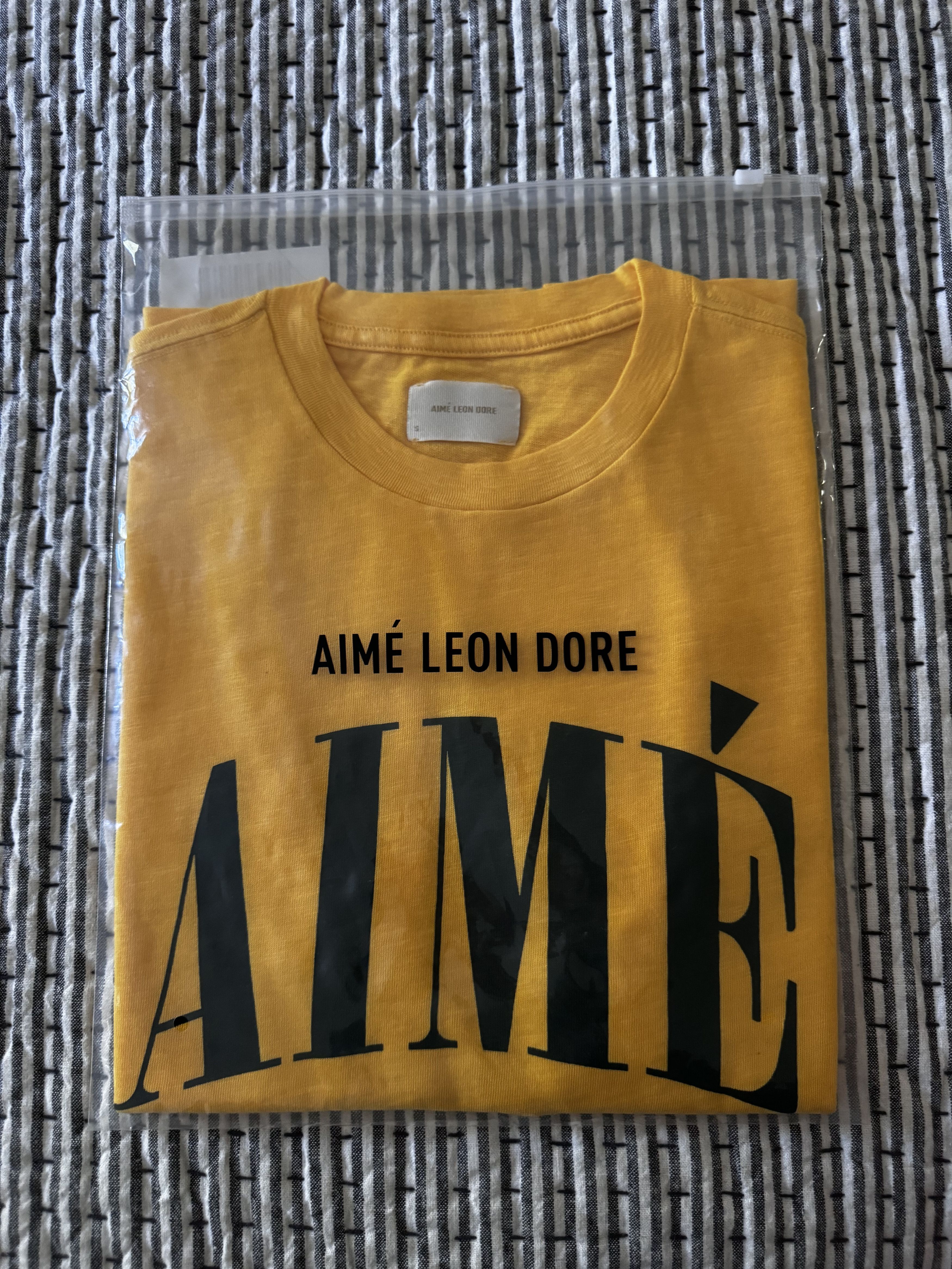 image of Aime Leon Dore Aime Slub Tee Yellow, Men's (Size Small)