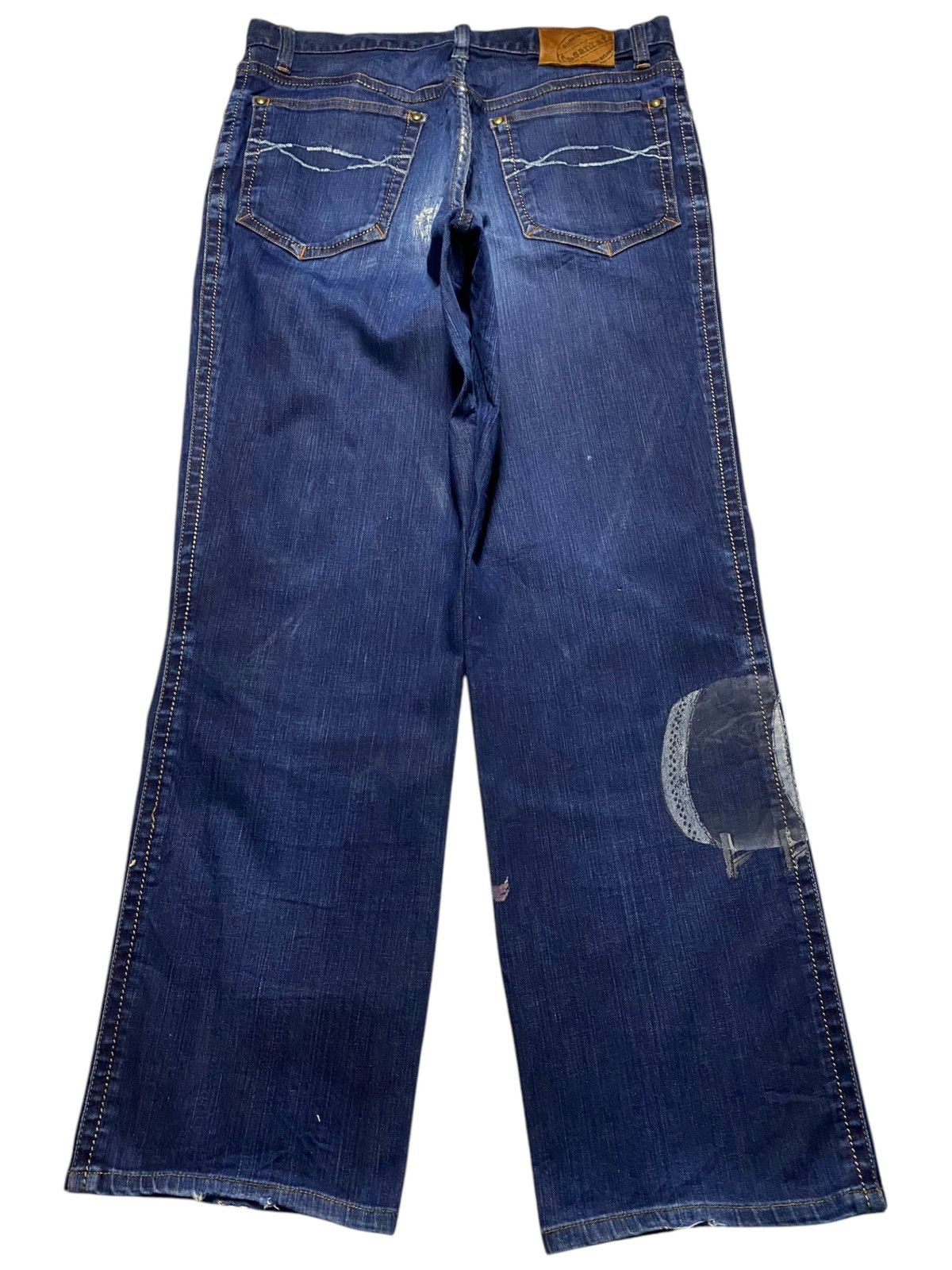 Japanese Brand Vintage Japan Brand Santa fe The Devil Repair Jeans Size US 32 / EU 48 - 2 Thumbnail
