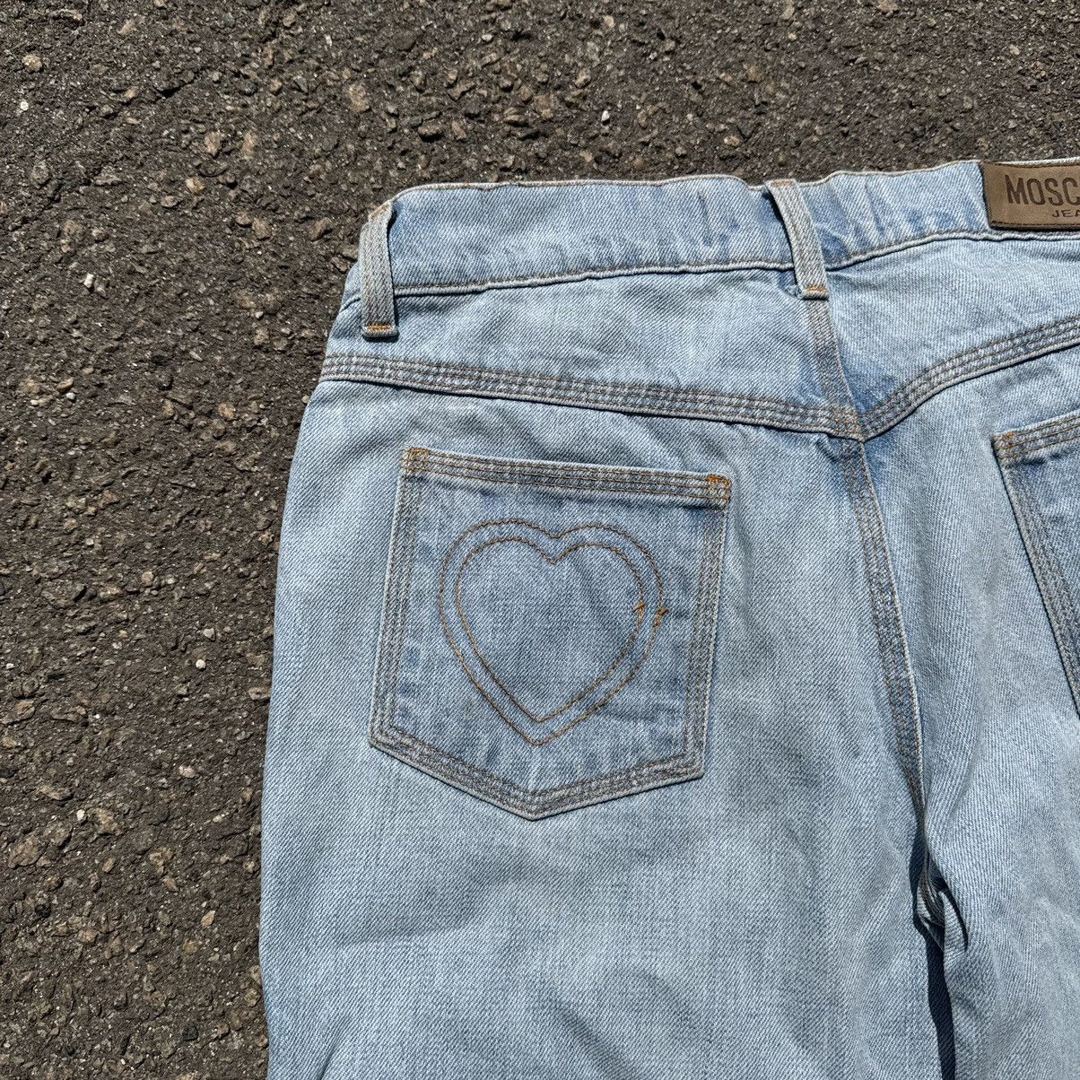Moschino vintage moschino heart jeans rap luxury streetwear flared Size 28" / US 6 / IT 42 - 5 Thumbnail
