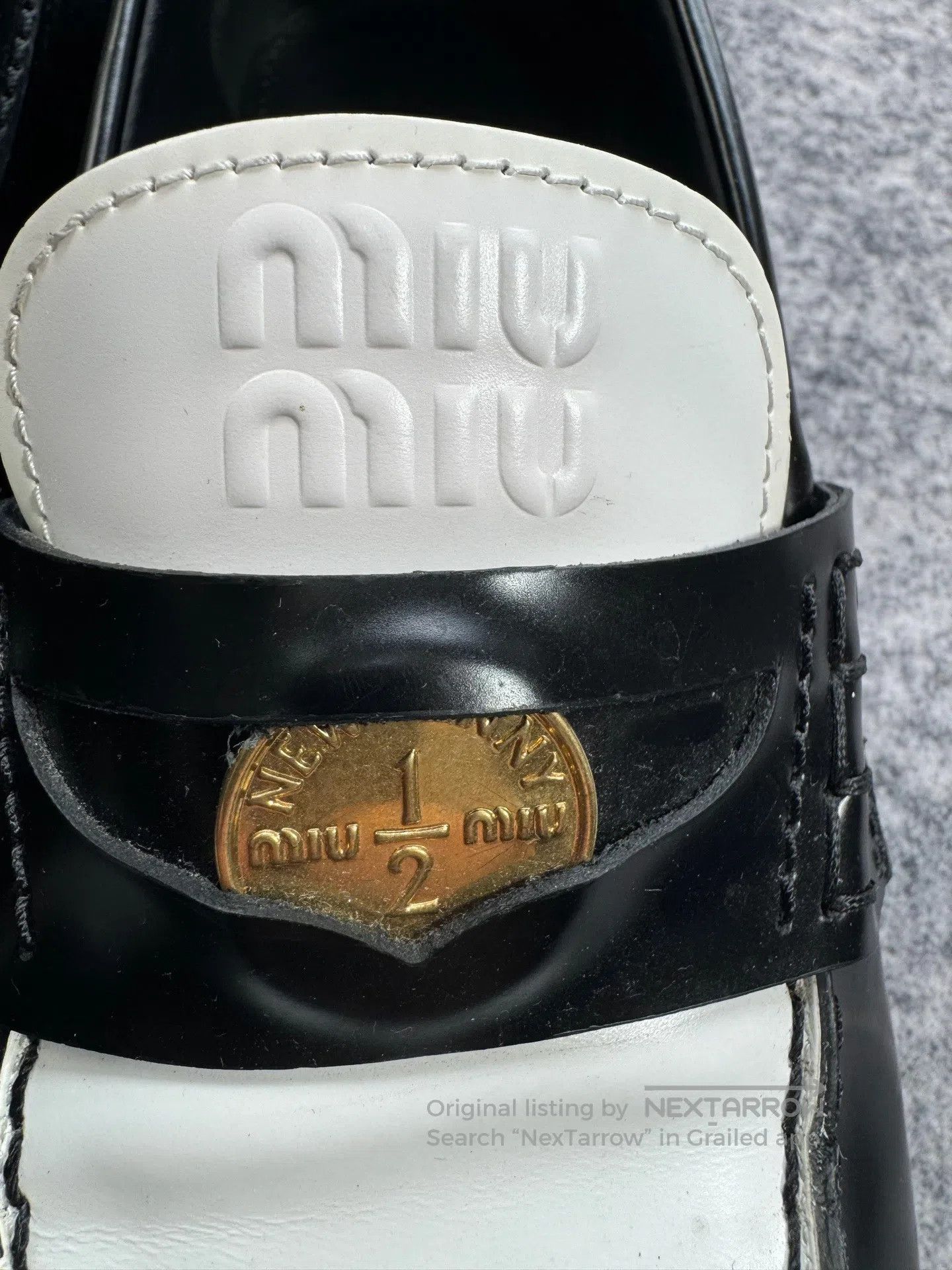 Miu Miu Miu Miu Black and White Coin Loafers| Size US 5.5 / IT 35.5 - 8 Thumbnail