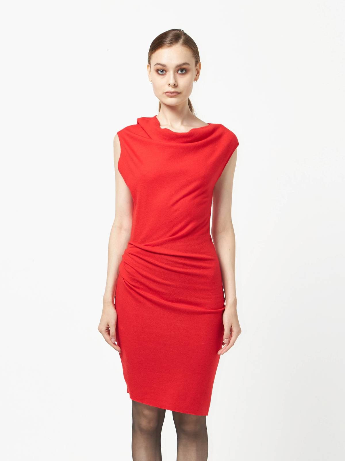 tan knit midi dress Beige Strech Knit Midi Dress — SOLMAR S