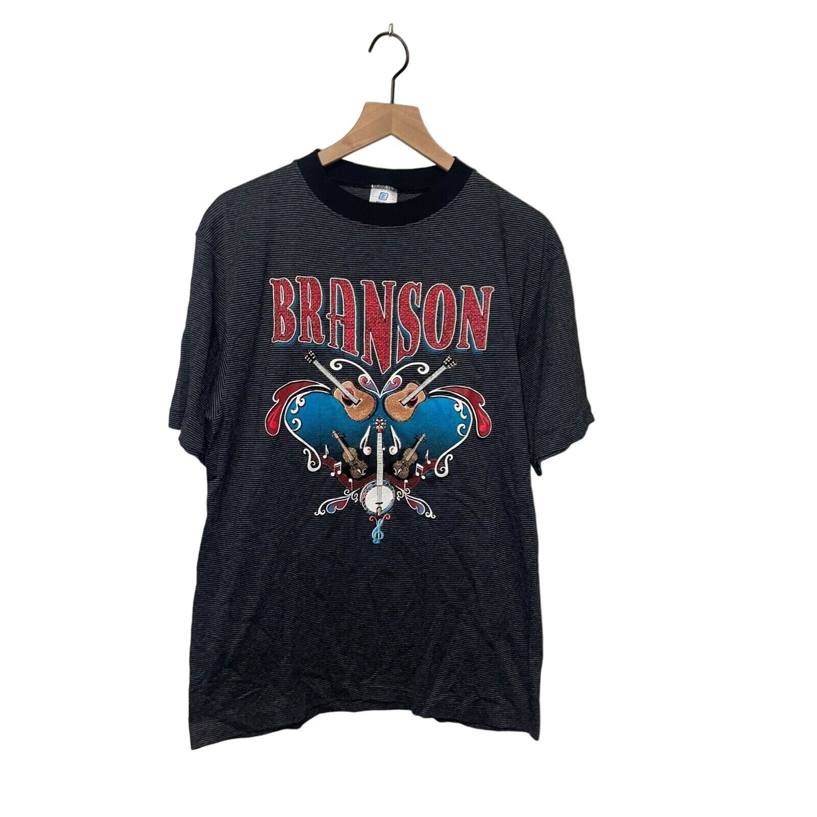 Vintage Vintage Branson Shirt MO Guitar Graphic Tee 80s Belton Large Size US L / EU 52-54 / 3 - 1 Thumbnail