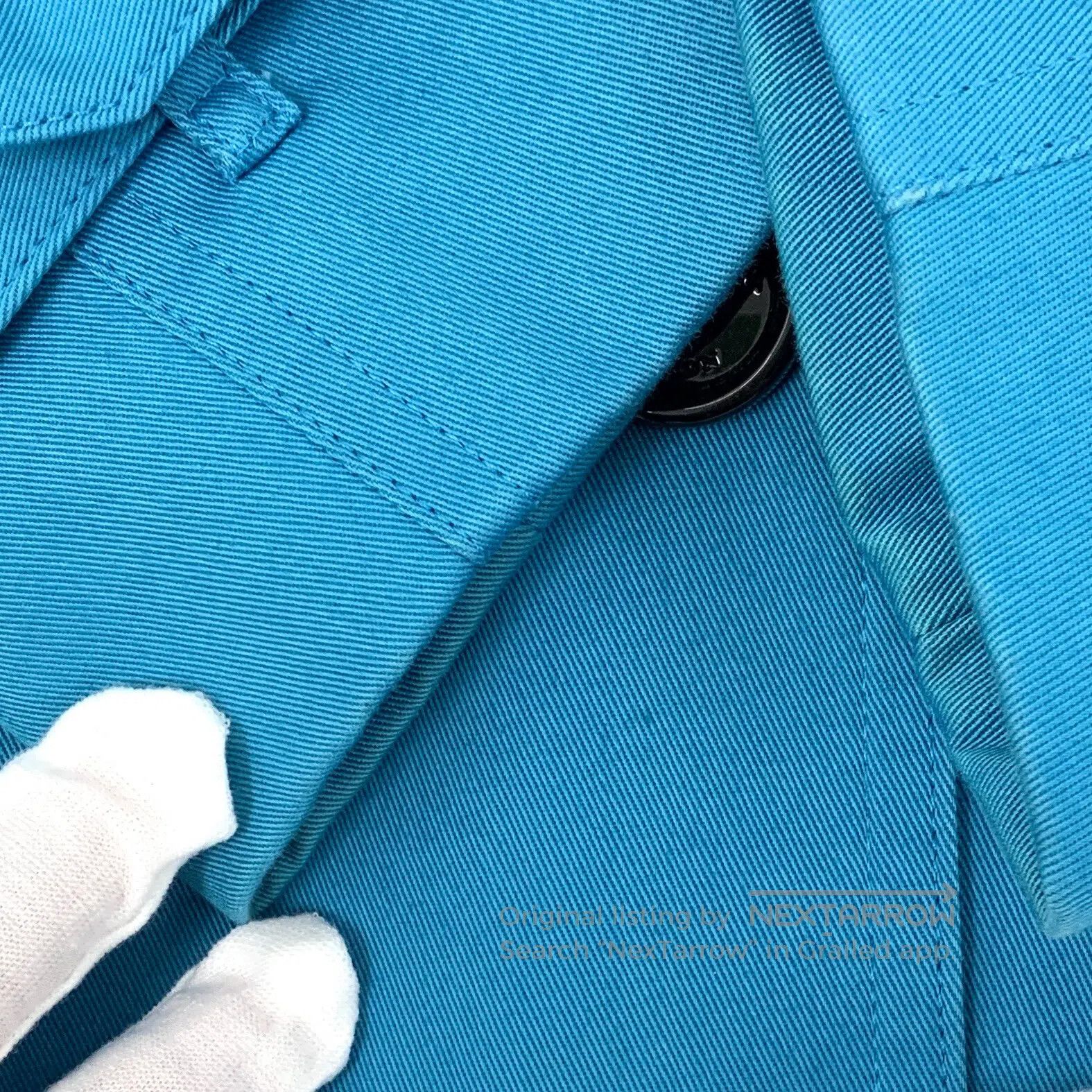 Burberry Burberry Blue cotton collar double-breasted long sleeve be Size S / US 4 / IT 40 - 9 Thumbnail