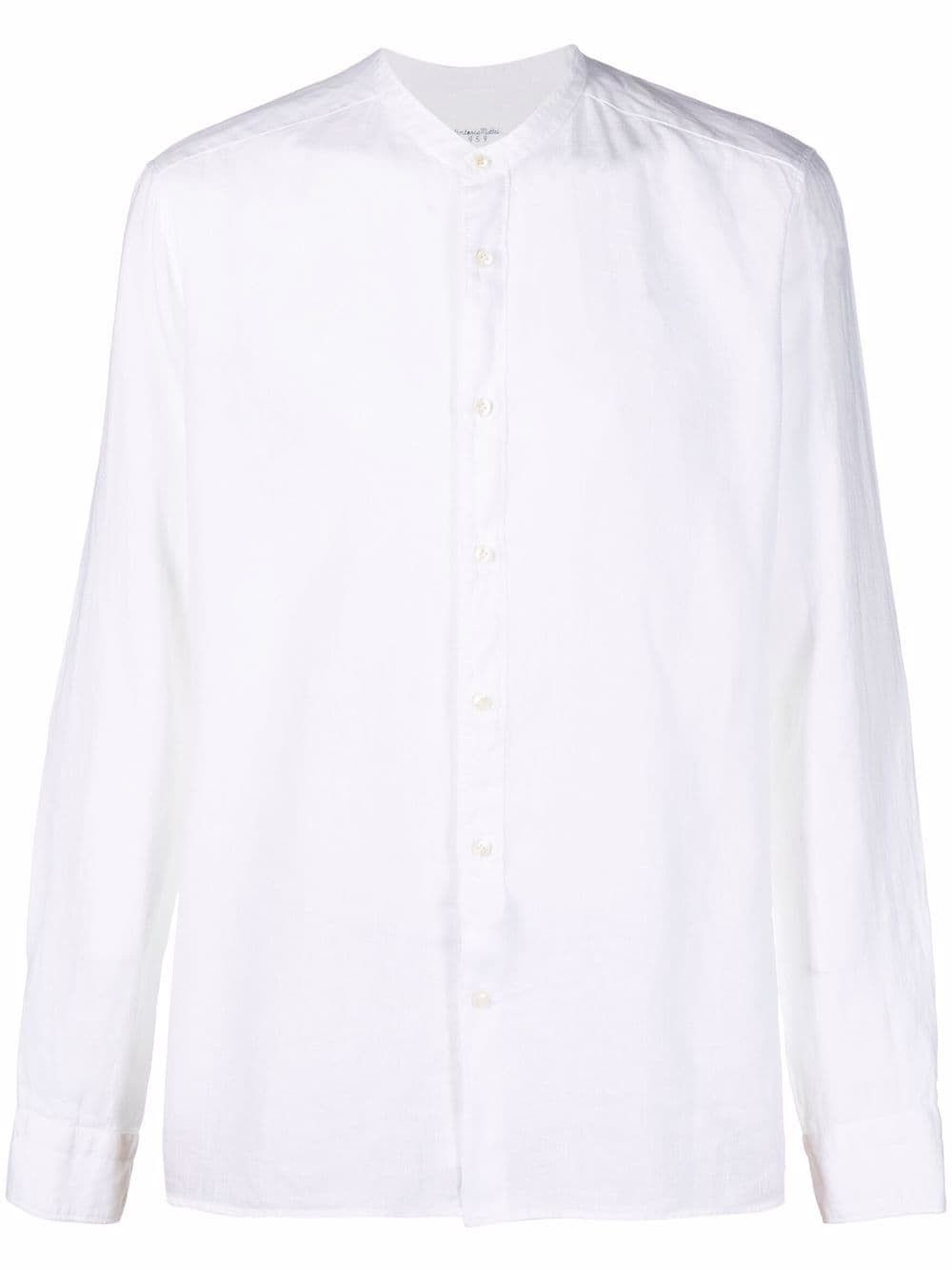 STAND-UP COLLAR LINEN SHIRT