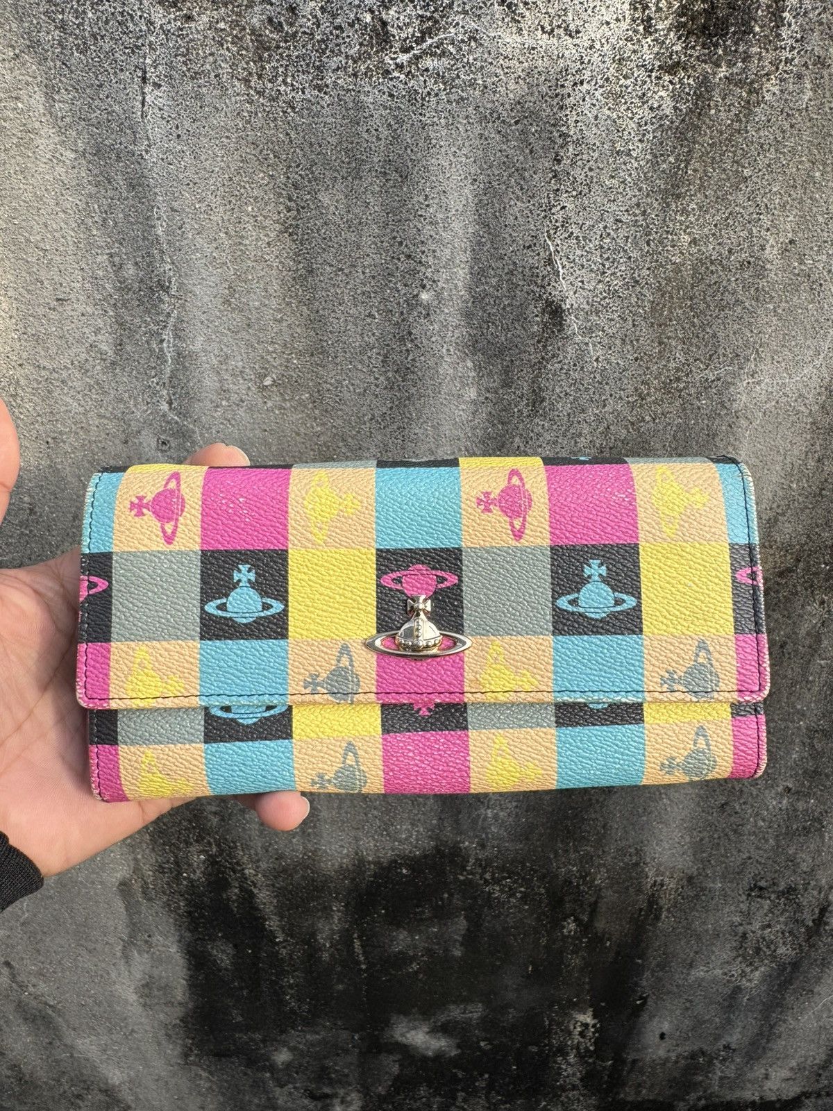 Vivienne Westwood Vivienne Westwood Orb Logo Checkered Wallet Size ONE SIZE - 1 Thumbnail