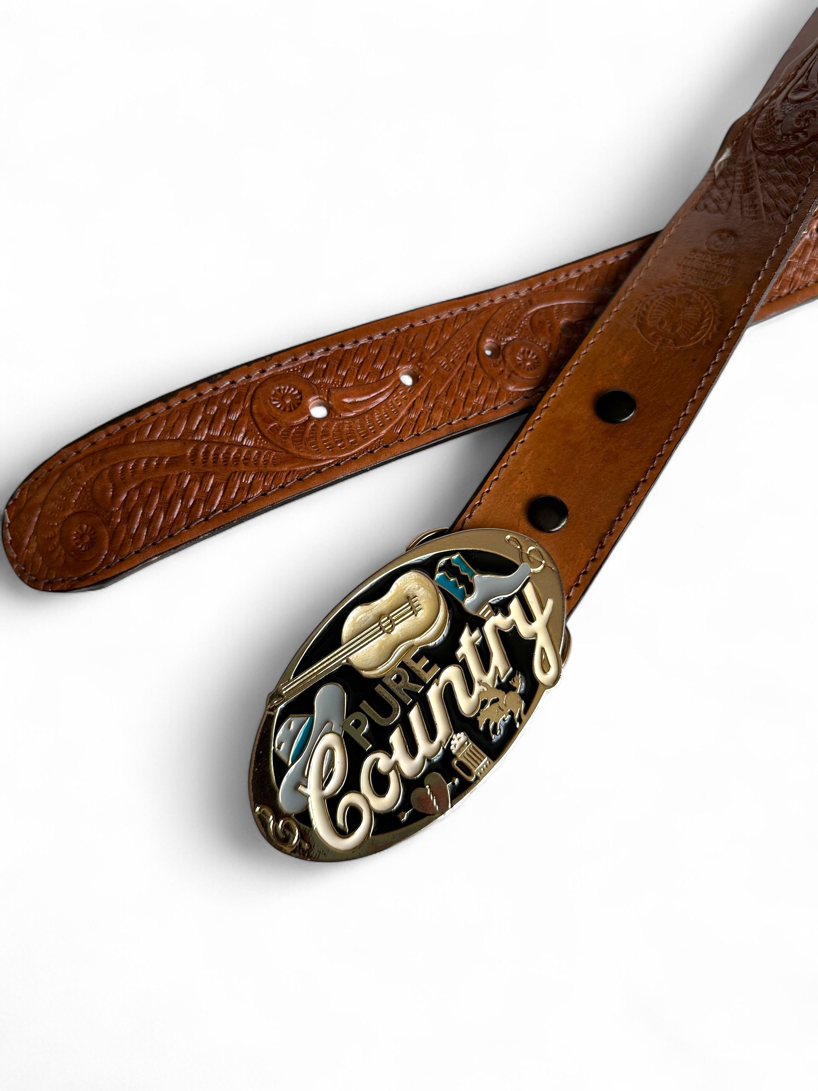 Vintage Vintage Pure Country True Western Belt Sz36 (114 cm) Size 36 - 2 Thumbnail