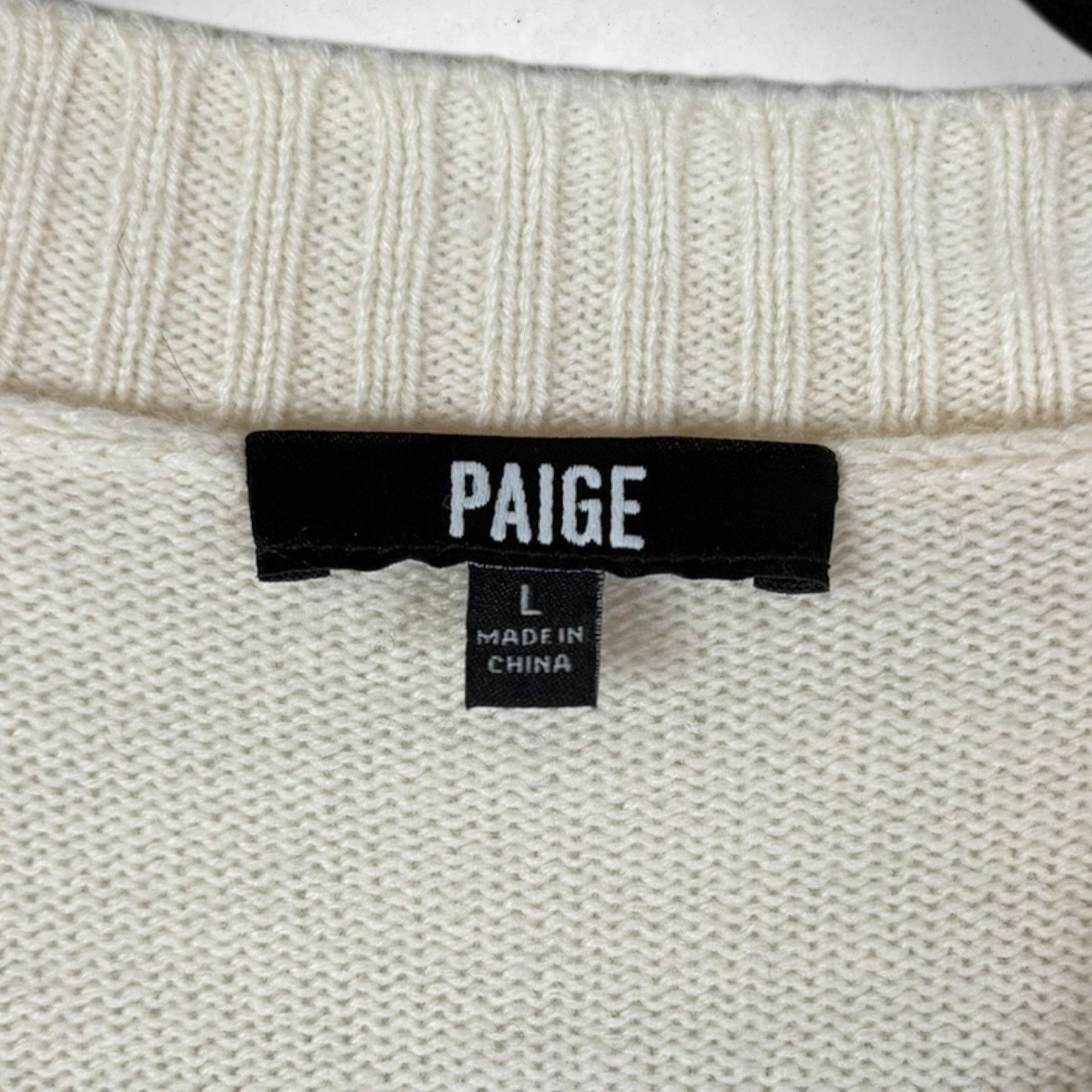 Paige PAIGE Zofia Striped Recycled Wool Blend Sweater Women's L Size L / US 10 / IT 46 - 3 Thumbnail