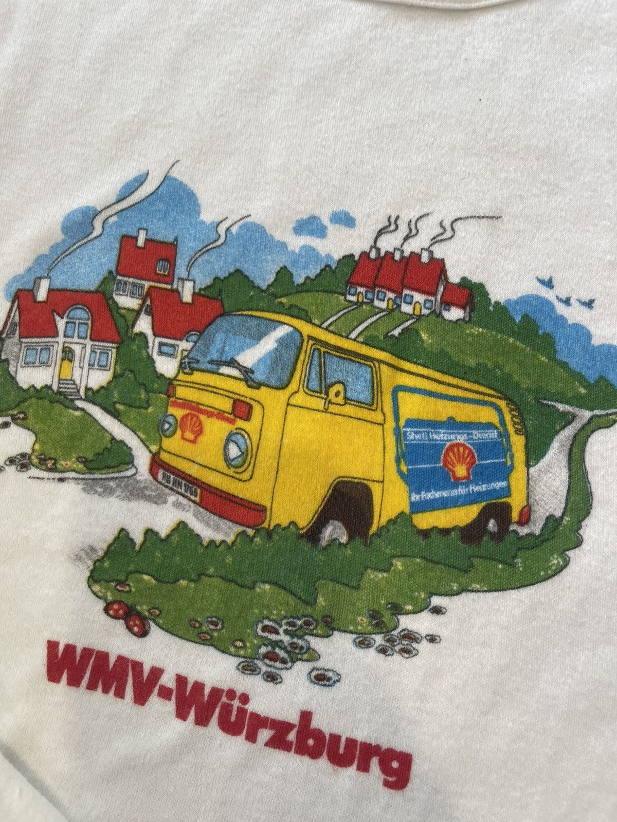 Vintage Rare 80s/90s Shell Oil Promotional Tee - German Würzburg Size US M / EU 48-50 / 2 - 6 Thumbnail