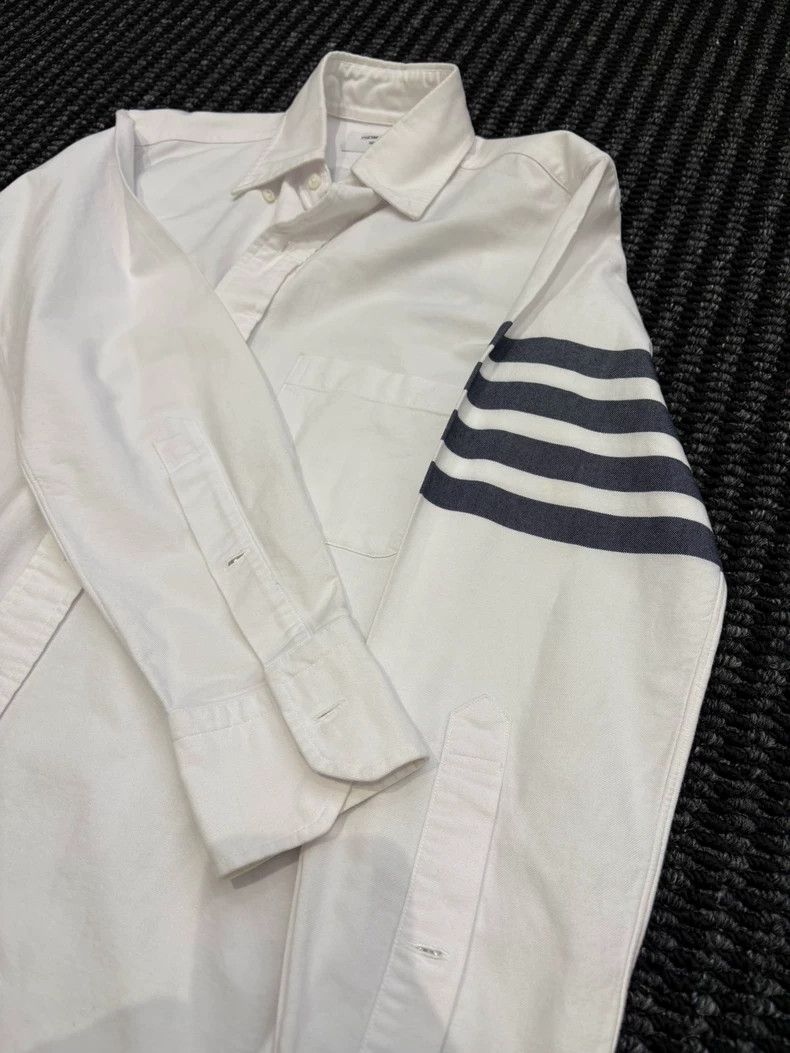 Thom Browne Thom Browne White long-sleeved shirt Size US XS / EU 42 / 0 - 3 Thumbnail
