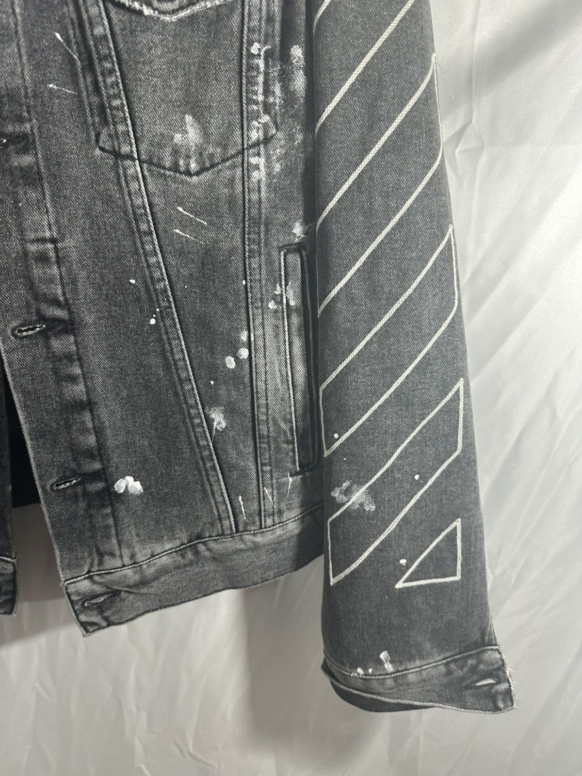 Off-White OFF WHITE DENIM STRIPER JACKET Size US L / EU 52-54 / 3 - 5 Thumbnail