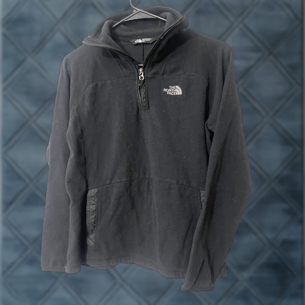 The North Face The North Face Hooded Fleece Jacket Medium 1/4 Zip Pullover Women Black Size M / US 6-8 / IT 42-44 - 1 Thumbnail