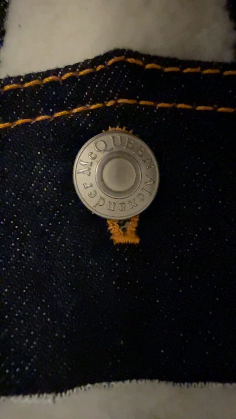 Alexander McQueen Alexander McQUEEN Lamb wool denim patchwork jacket, classic Size XS / US 0-2 / IT 36-38 - 5 Thumbnail