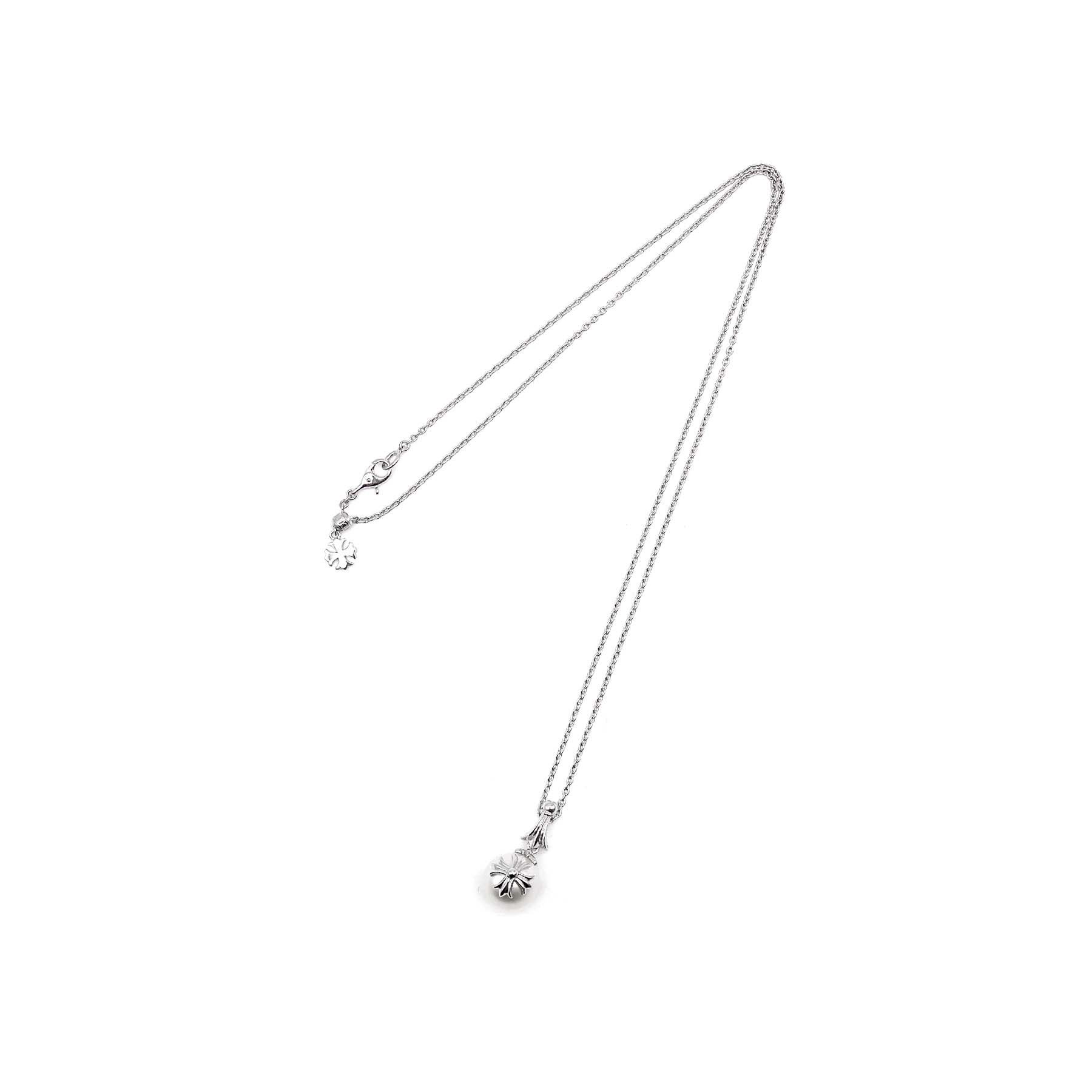 Chrome Hearts Chrome Hearts Mikimoto 18K White Gold Cross Pearl Necklace Size ONE SIZE - 3 Thumbnail