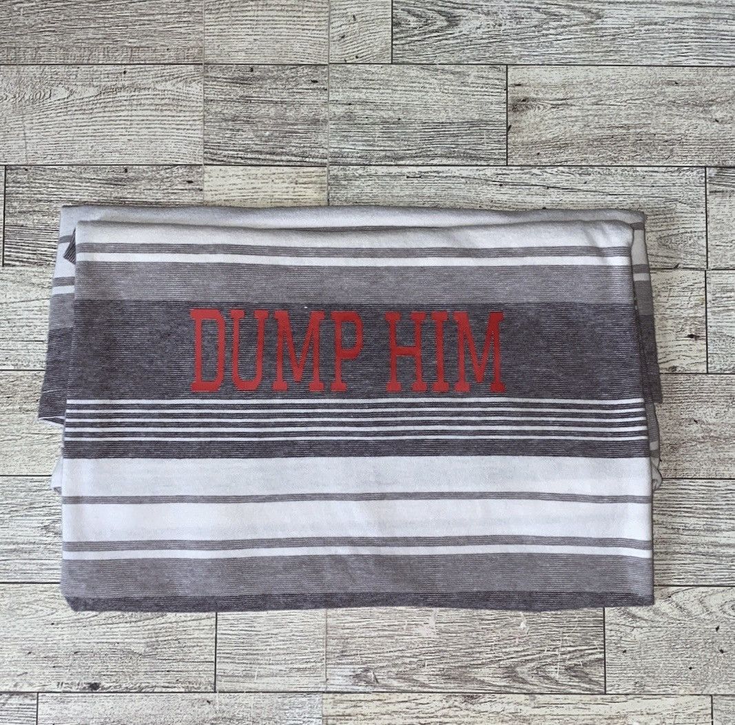 Vintage Vintage Y2K Style, Dump Him, Upcycled Oversized, Striped Tee Size L / US 10 / IT 46 - 5 Thumbnail