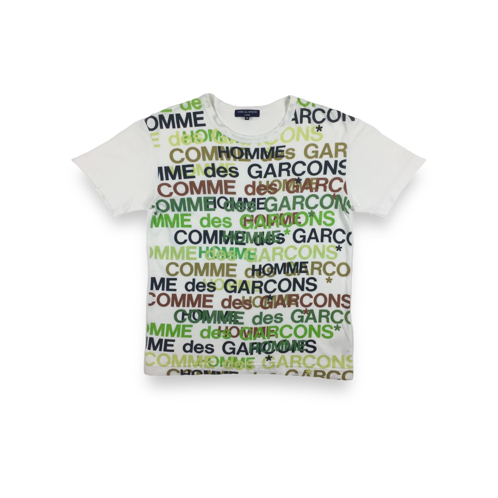 Comme des Garcons COMMEdesGARÇONS Homme Green White Tee Size US S / EU 44-46 / 1 - 1 Thumbnail