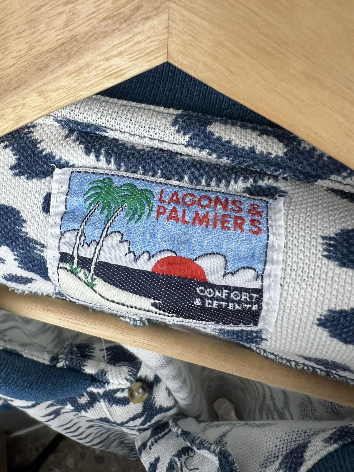 Polo Ralph Lauren × Vintage Island Style Polo t shirt Pattern ornament ocean Australia Size US L / EU 52-54 / 3 - 6 Thumbnail