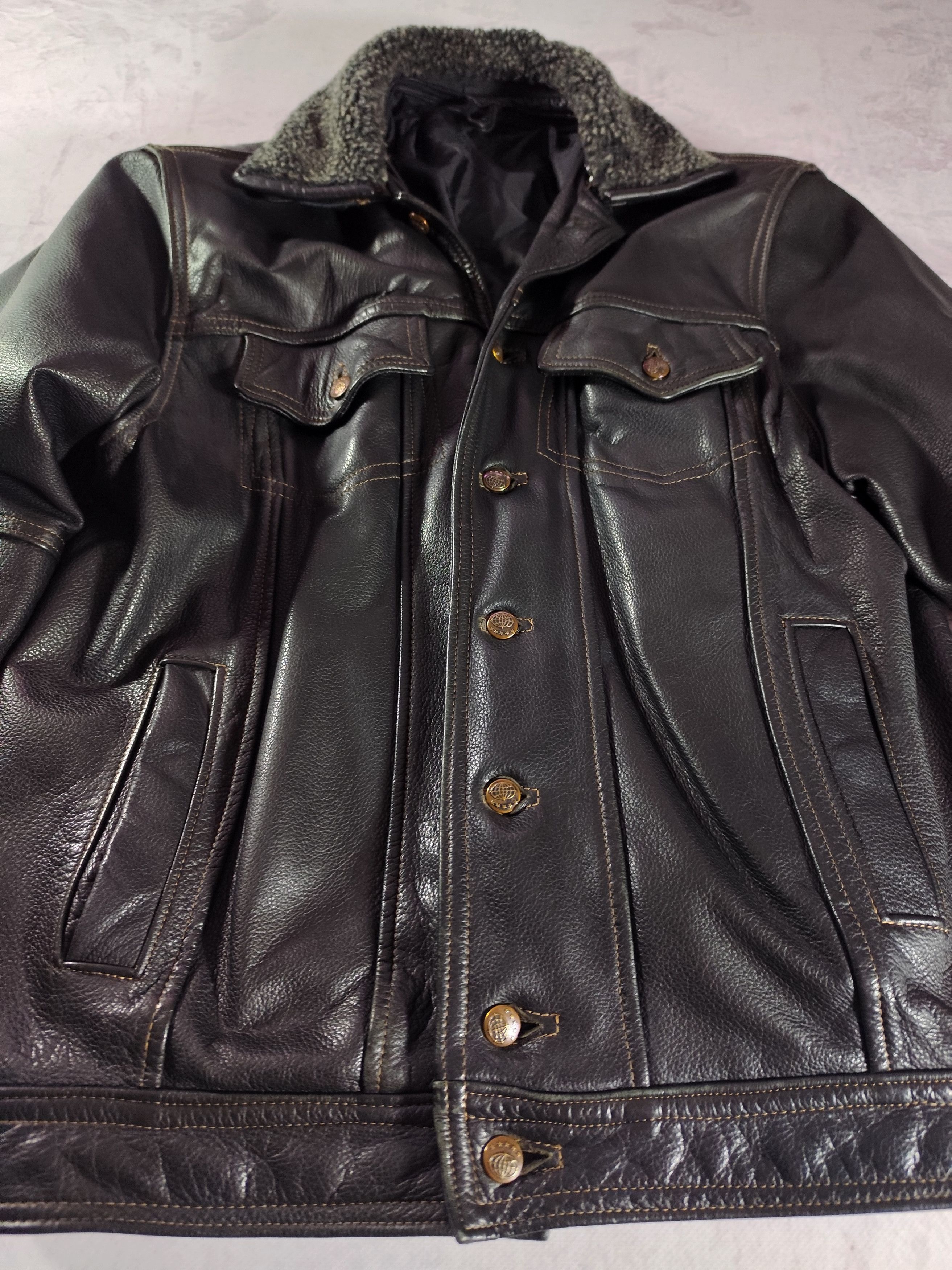 Vintage Men's Black Leather Jacket Vintage Avant-Garde Real Leather Size US XL / EU 56 / 4 - 5 Thumbnail