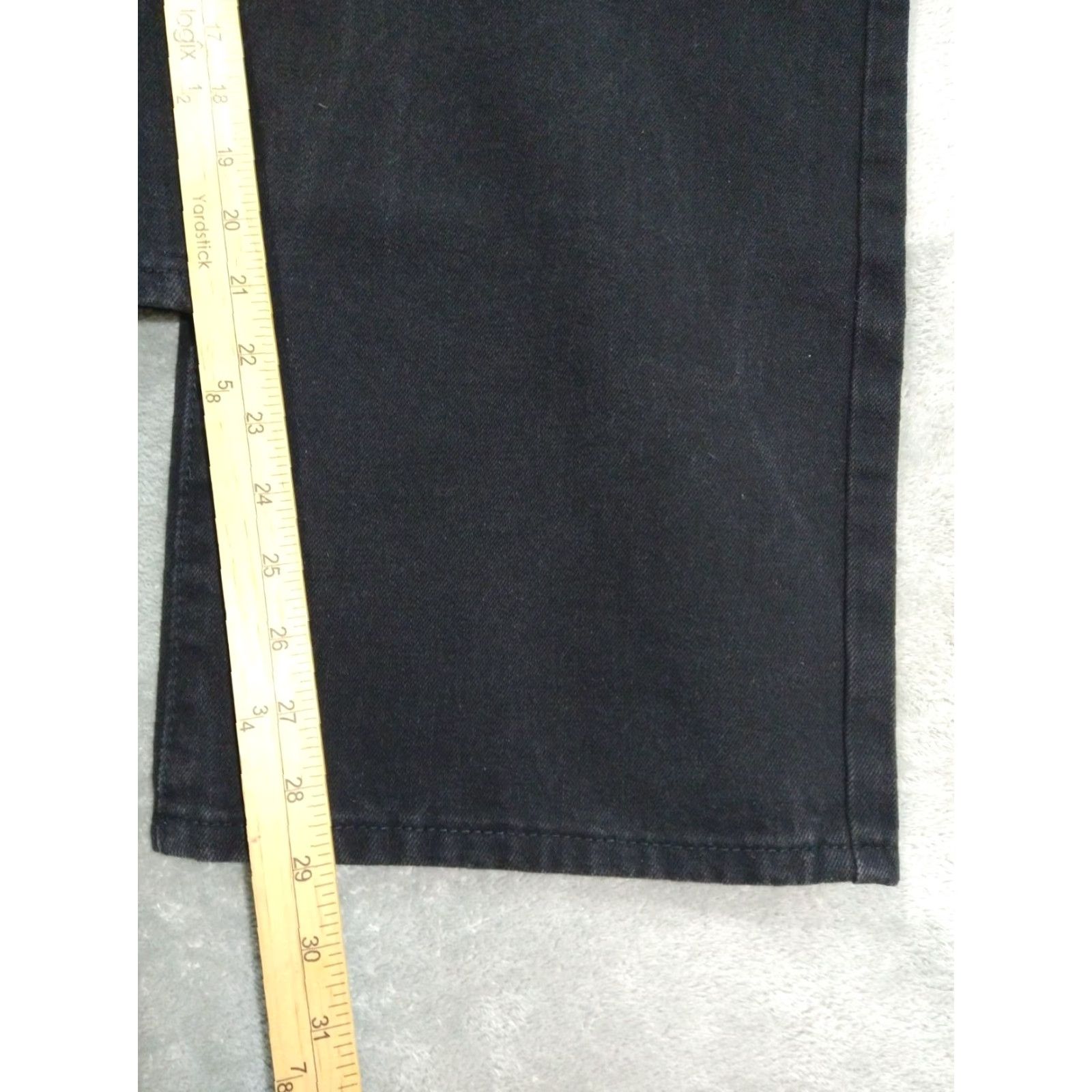 Izod IZOD Jeans Mens 44x30 Black Denim Relaxed Fit Straight Leg High Rise Dark Wash Jeans Size US 44 / EU 60 - 5 Thumbnail