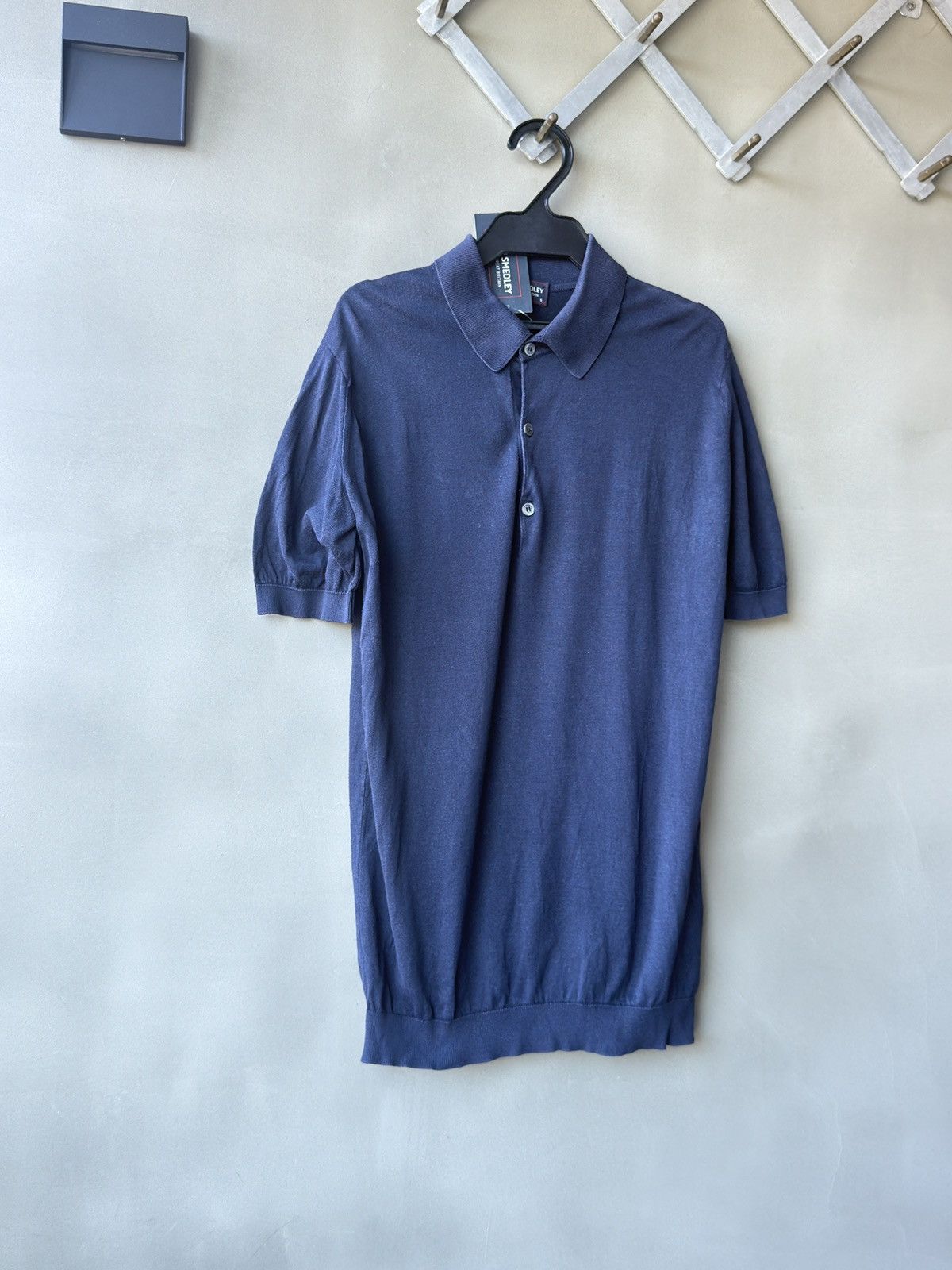 John Smedley John Smedley England Made Sea Island Cotton Mens Polo Shirt Size US S / EU 44-46 / 1 - 11 Thumbnail