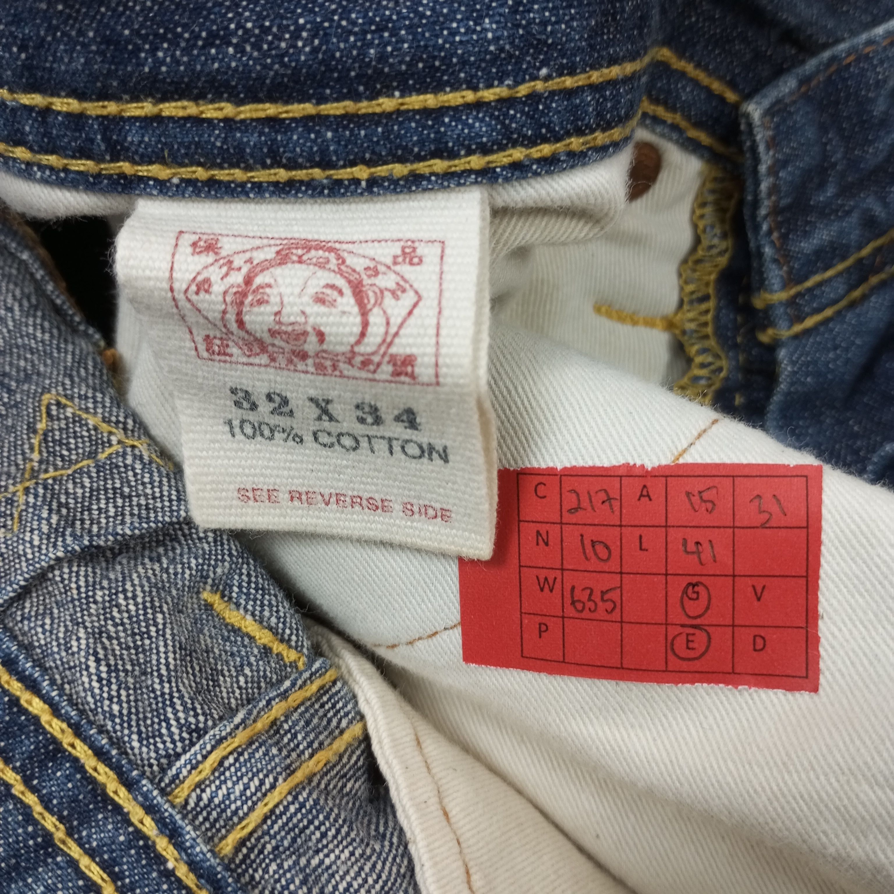 Evisu × Japanese Brand × Vintage Evisu Paris France Streetwear Custom Daicock Jeans c217n10 Size US 30 / EU 46 - 13 Thumbnail