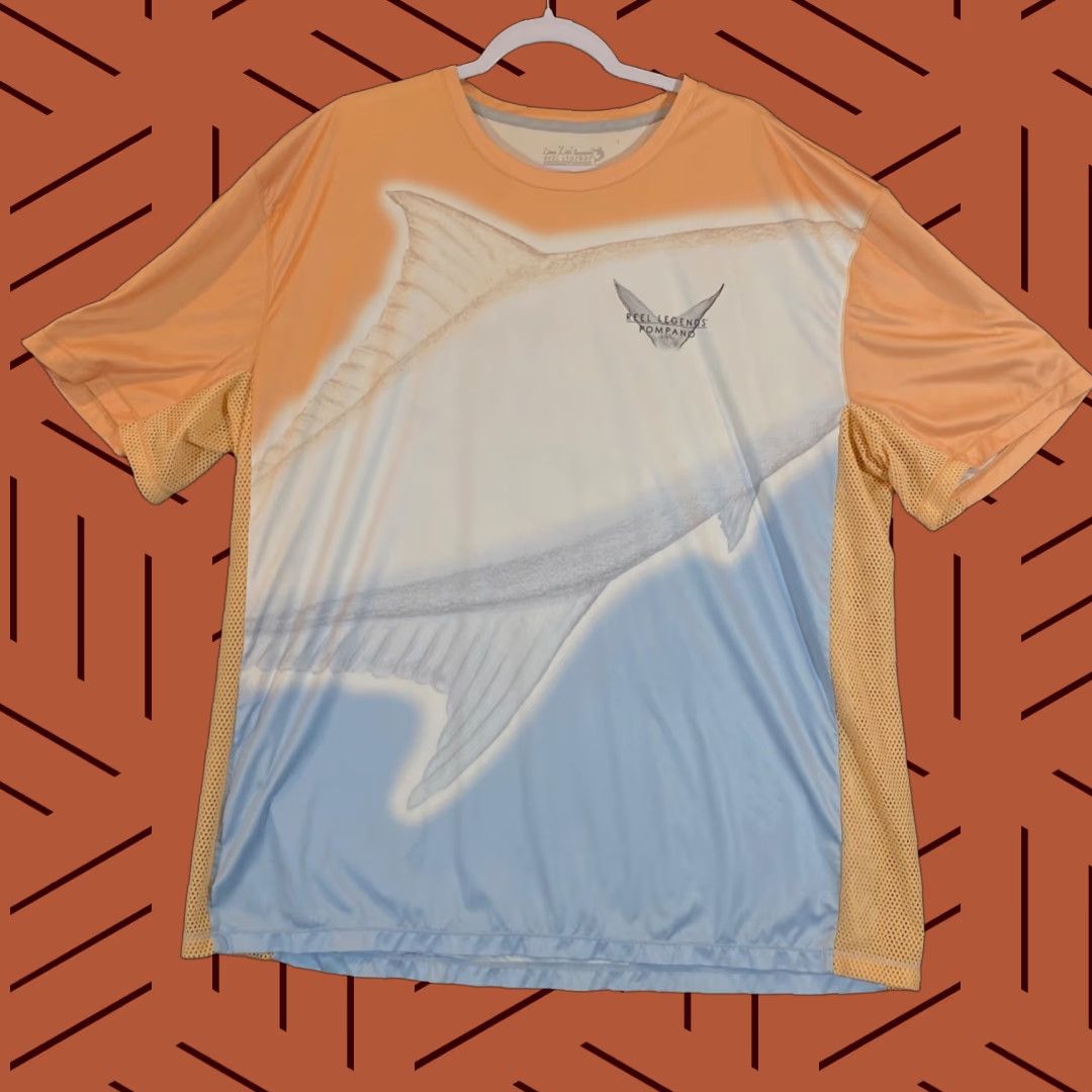 Vintage Reel Legends Shirt Mens 2XL White Orange Fishing Tee Fish Short Sleeve Reel-Tec Size US XXL / EU 58 / 5 - 1 Thumbnail