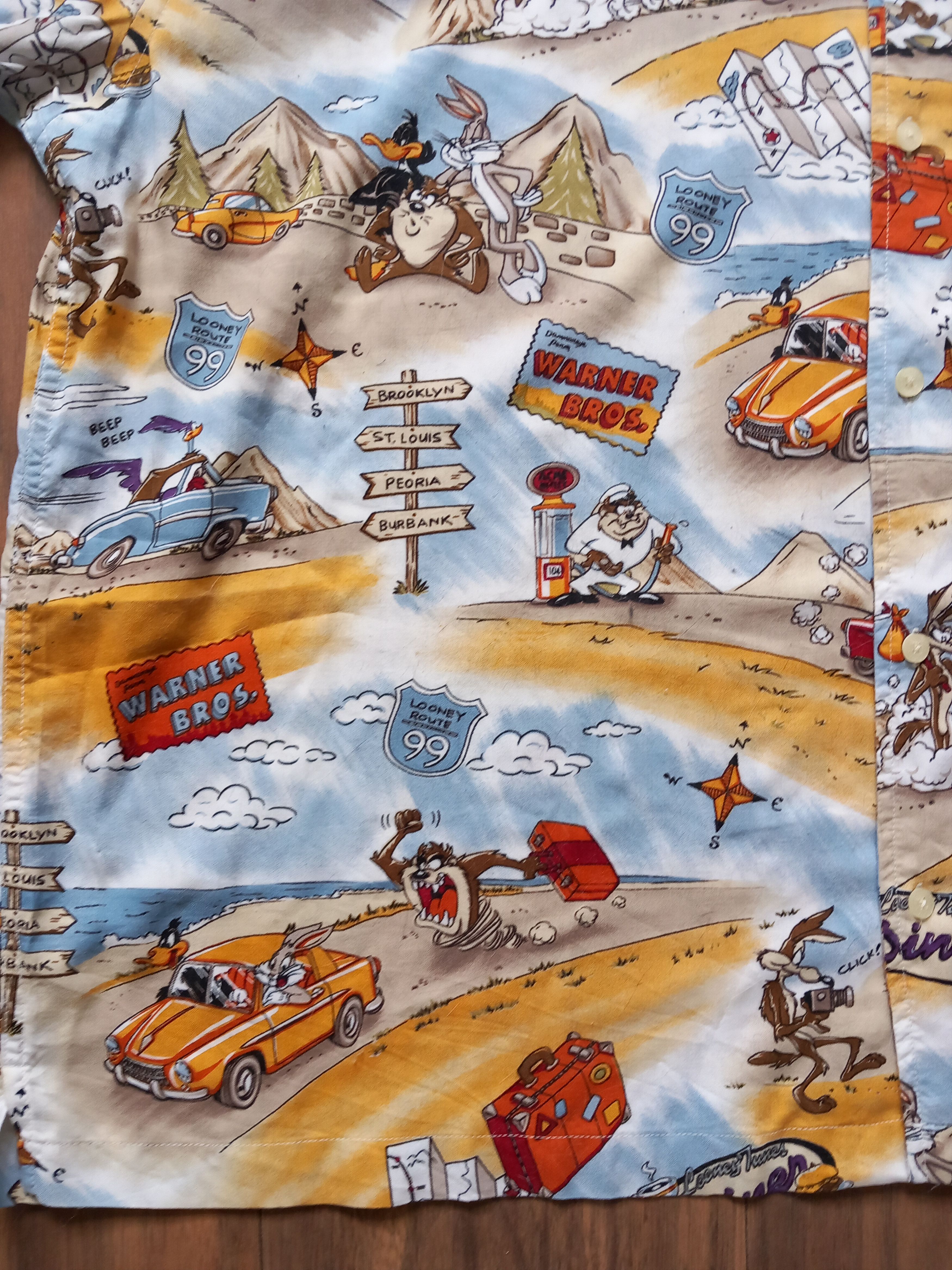 Warner Bros Looney Tunes vintage shirt sleeve shirt 2000 XXL Size US XXL / EU 58 / 5 - 6 Thumbnail