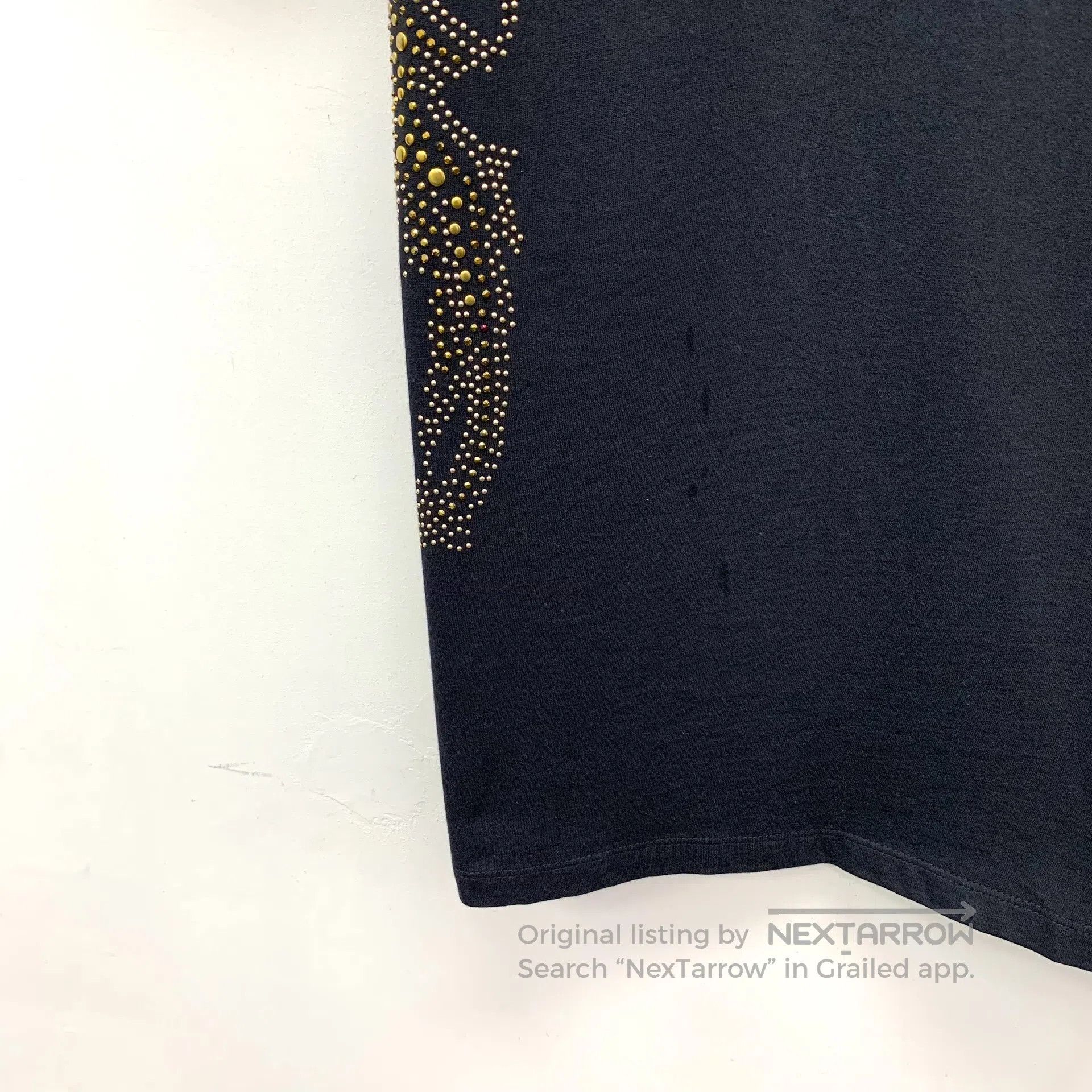 Versace Versace Black pattern stud design cotton crew neck short s Size US S / EU 44-46 / 1 - 4 Thumbnail