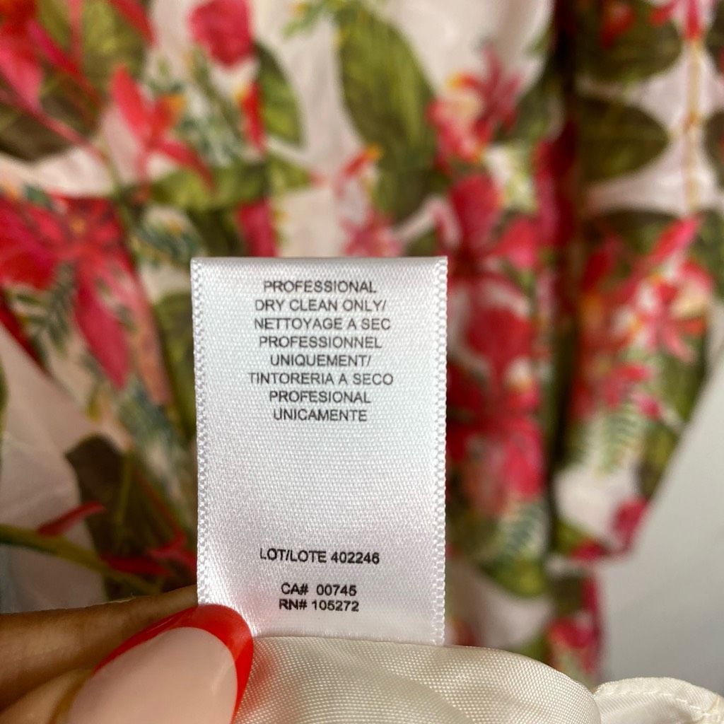 Amur NEW AMUR Dress Floral Tropical Puff Sleeve Mini Dress Red Si Size M / US 6-8 / IT 42-44 - 8 Thumbnail