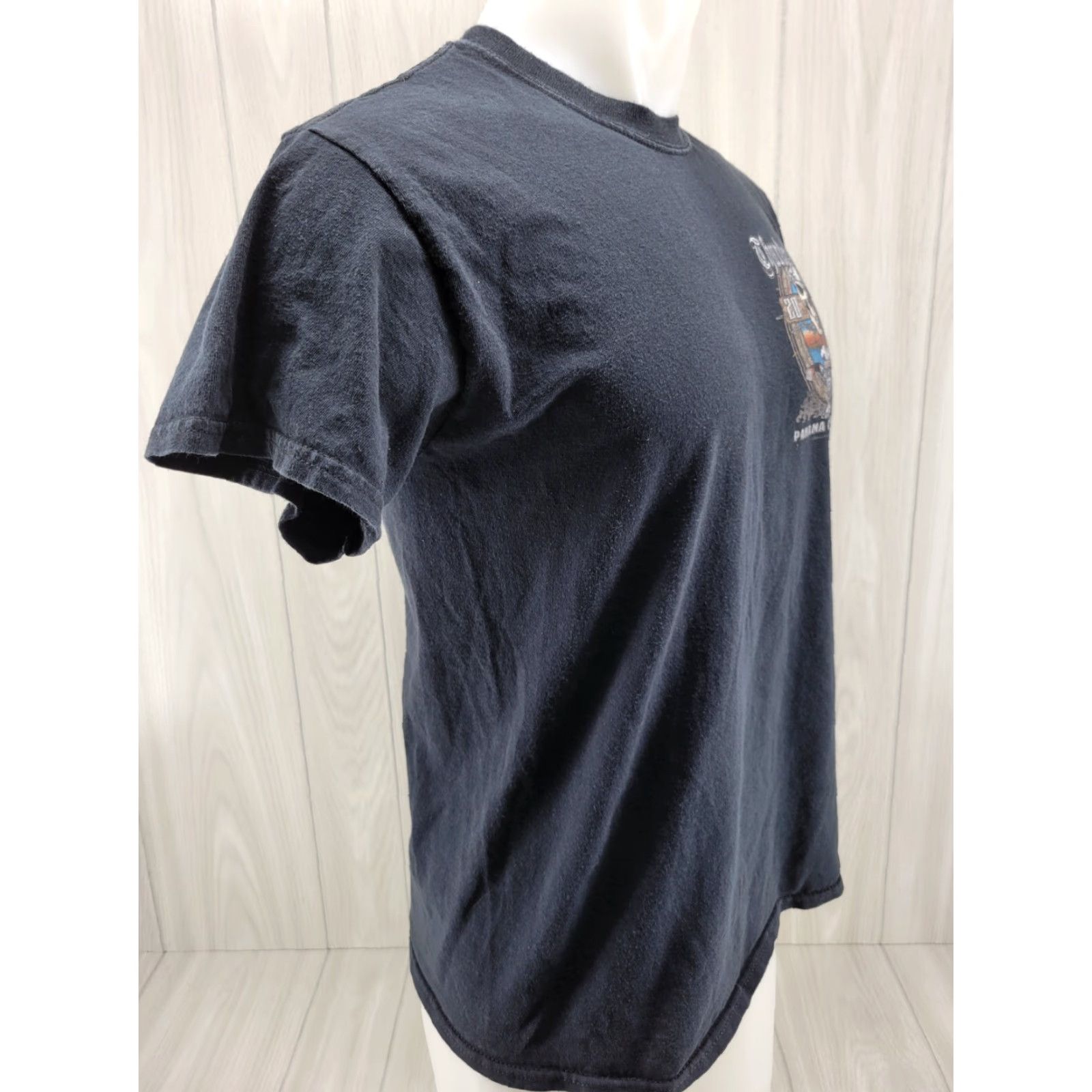 Gildan VINTAGE Gildan Motorcycle T-Shirt Shirt Men M Black 2019 Faded Thunder Beach Panama City Beach Rally Graphic Tee Size US M / EU 48-50 / 2 - 5 Thumbnail