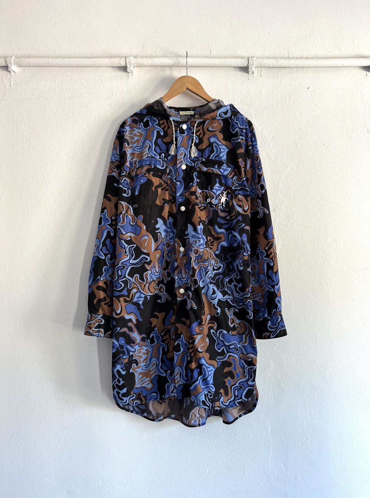 Marni Dance Bunny Multicolor Camo Oversized Rain Coat SS19