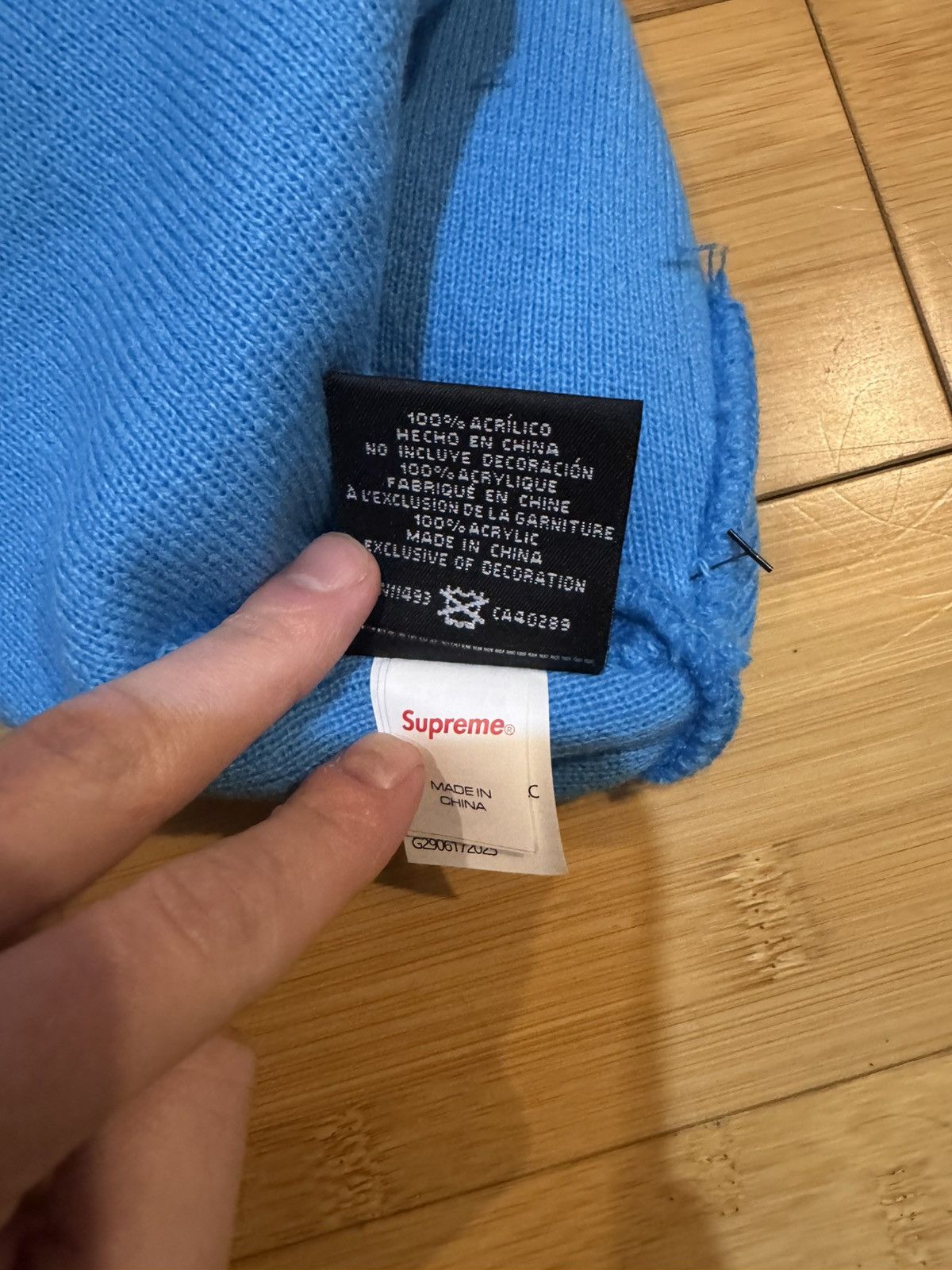 Supreme Supreme New Era Box Logo Beanie Cyan Size ONE SIZE - 5 Thumbnail