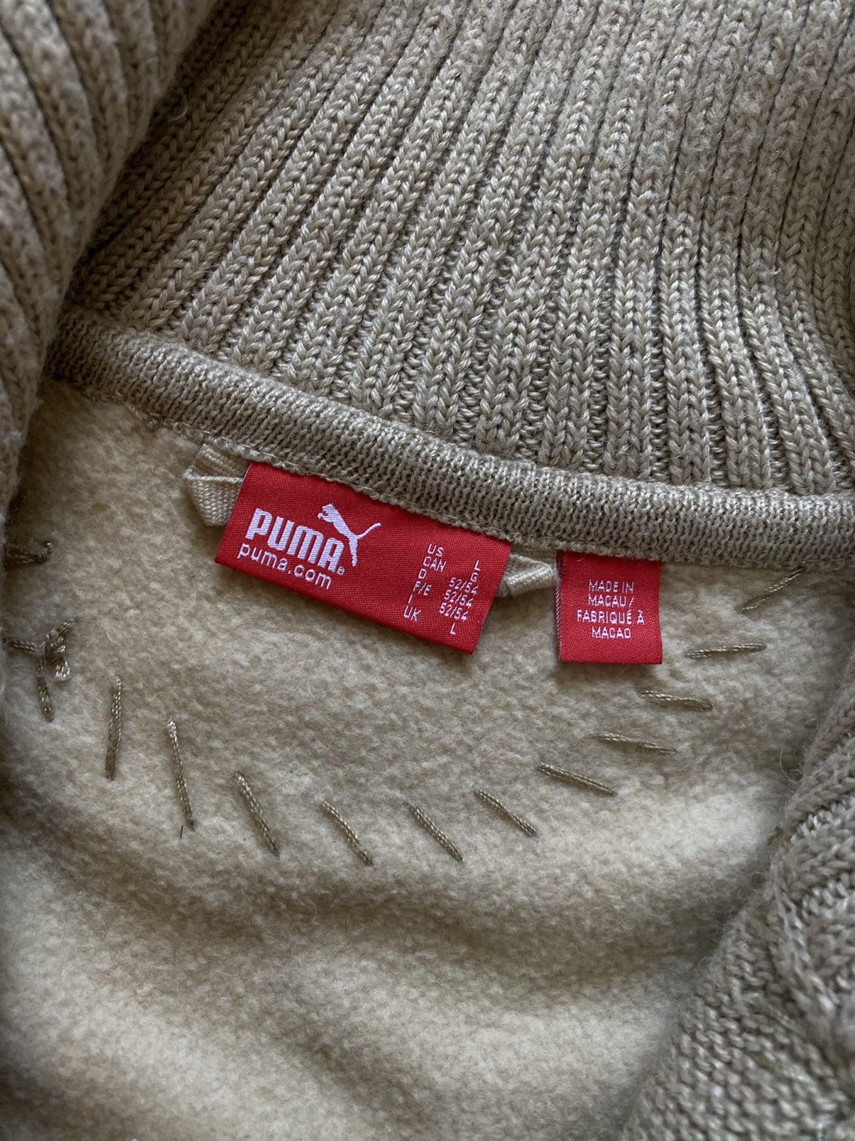 Puma × Vintage Puma Clyde Vintage Zip Sweater / Jacket with leather inserts Size US L / EU 52-54 / 3 - 8 Thumbnail