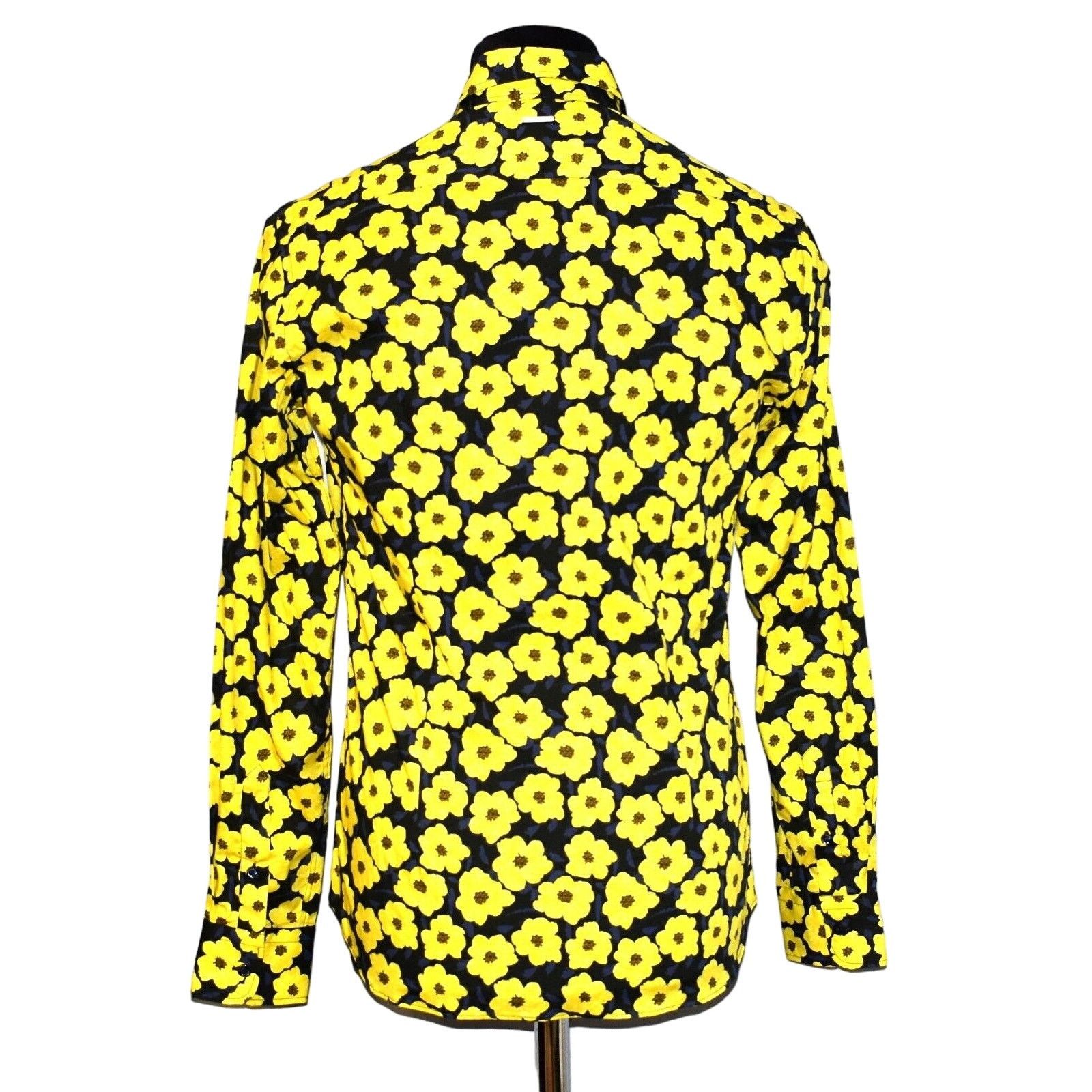 AGLINI NWT AGLINI Yellow Floral Cotton David Slim Shirt Size 40 Size US M / EU 48-50 / 2 - 3 Thumbnail