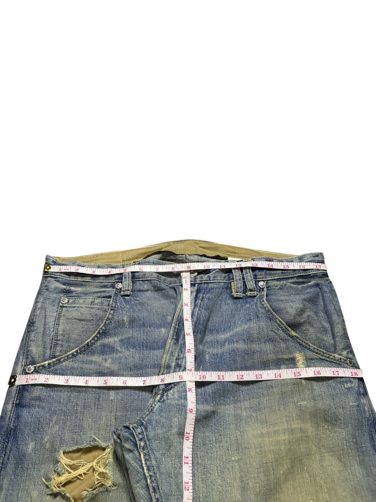 Levi's Vintage Y2k Levis 514 Mud Wash Distress Loose Baggy Jeans Size US 35 - 14 Thumbnail