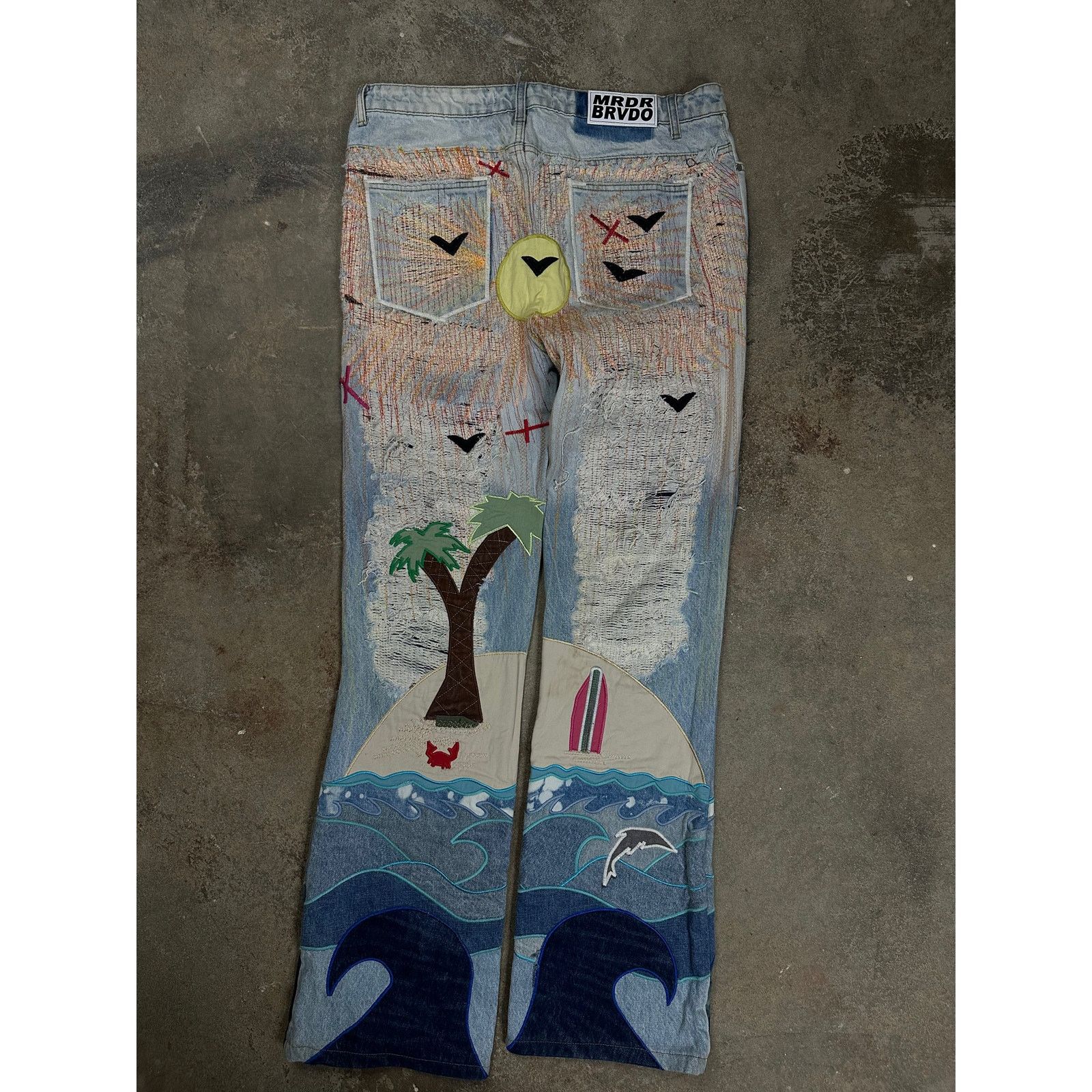 Who Decides War WDW Pale USA Jeans Used 36 Size US 36 / EU 52 - 2 Thumbnail