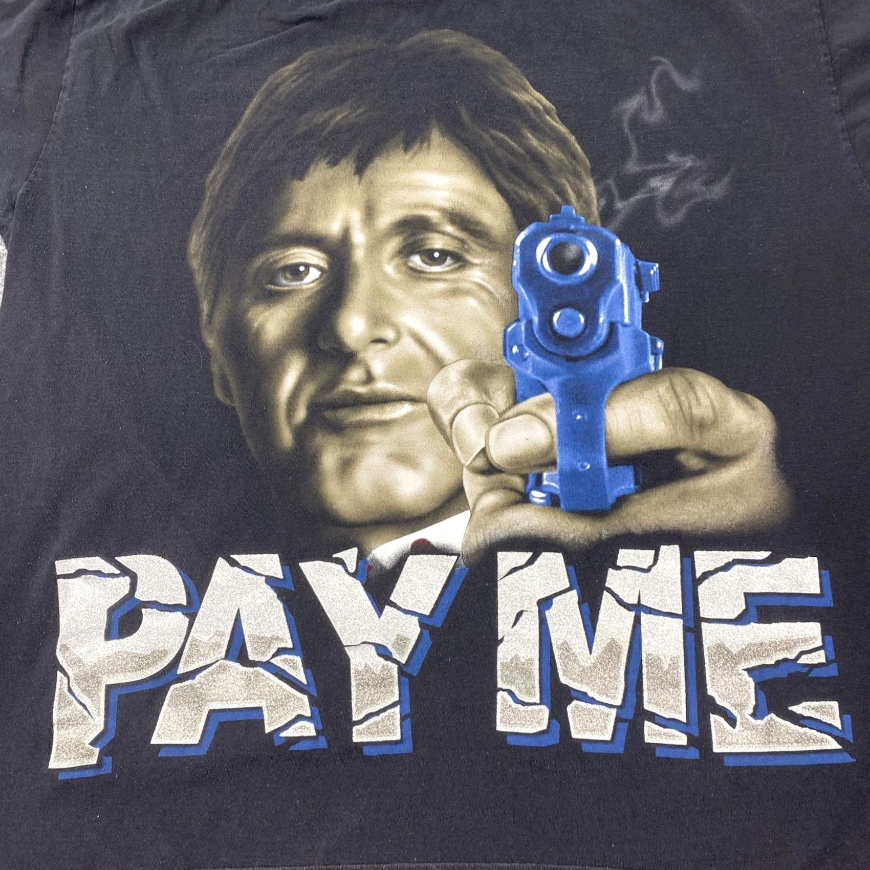Vintage Vtg Scarface Shirt Mens 3XL Black Pay Me Movie Tee Made in USA Universal Studios Size US XXL / EU 58 / 5 - 2 Thumbnail