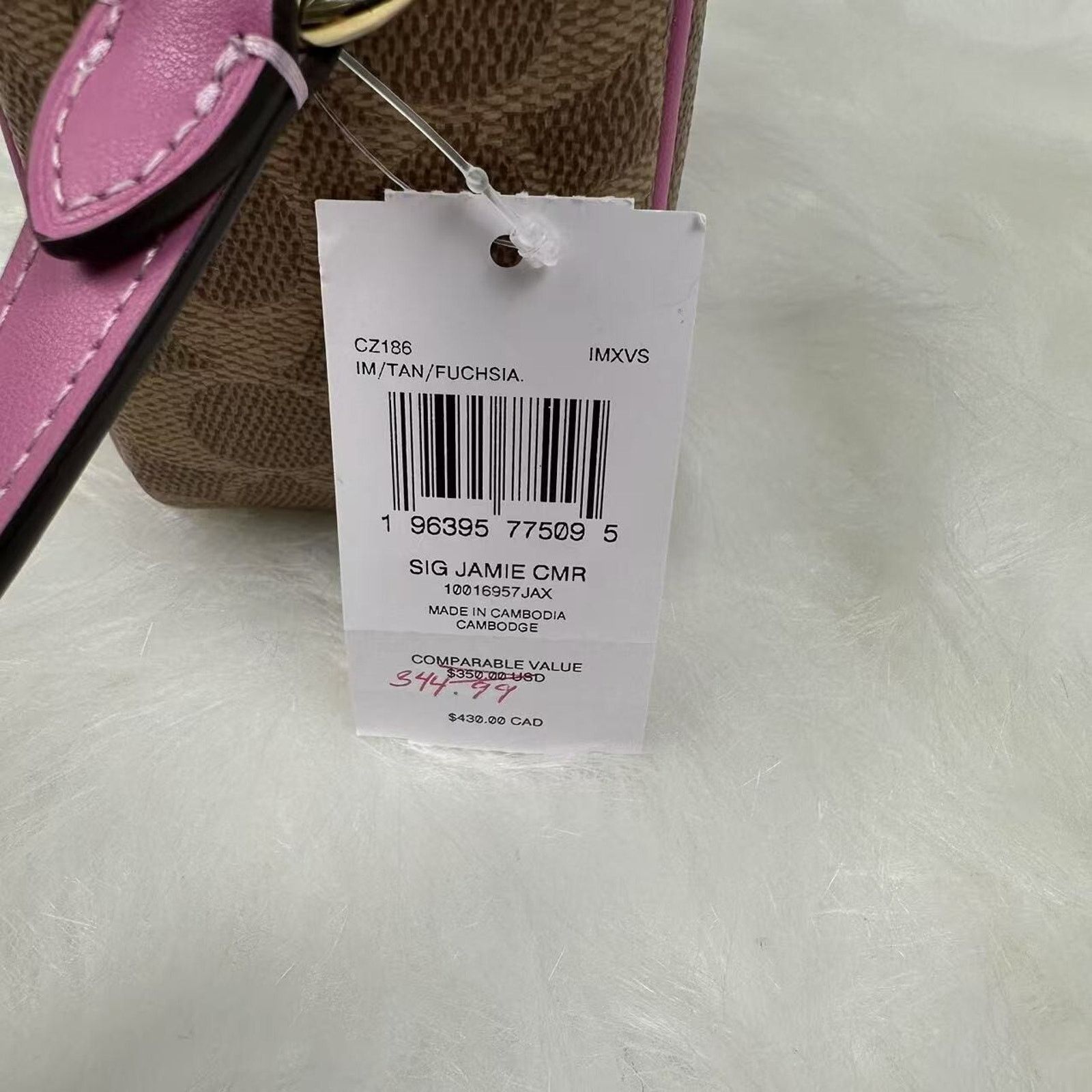Coach COACH Jamie Camera Crossbody Bag In Sig Canvas Tan/Fuchsia Size ONE SIZE - 5 Thumbnail