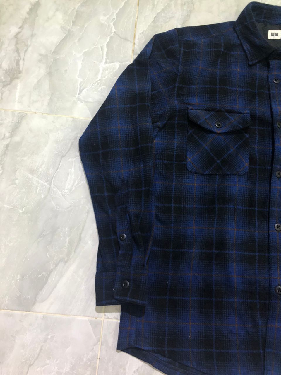 Japanese Brand × Uniqlo Uniqlo Blue Tartan Button-ups Fleece Shirt Size US XL / EU 56 / 4 - 5 Thumbnail