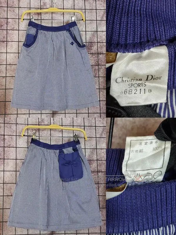 Dior Dior Summer Navy Blue Cotton Skirt . Size 23" - 1 Thumbnail