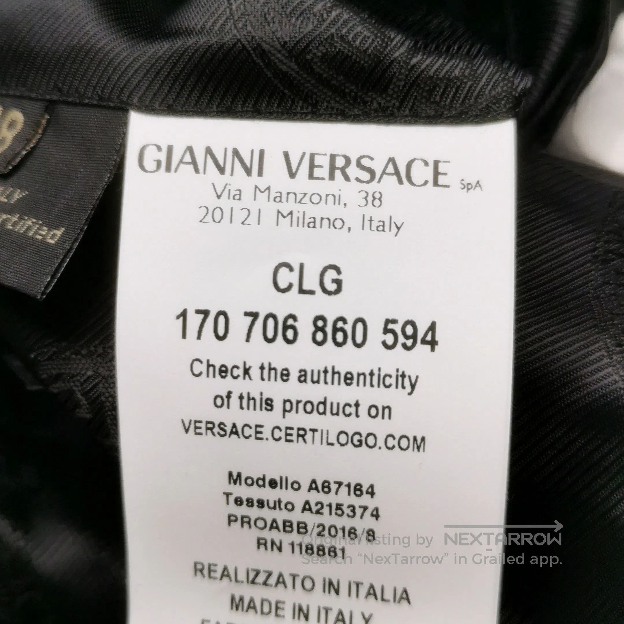 Versace Versace M Cotton-Silk Solid Lapel Suit Set. Size US M / EU 48-50 / 2 - 1 Thumbnail