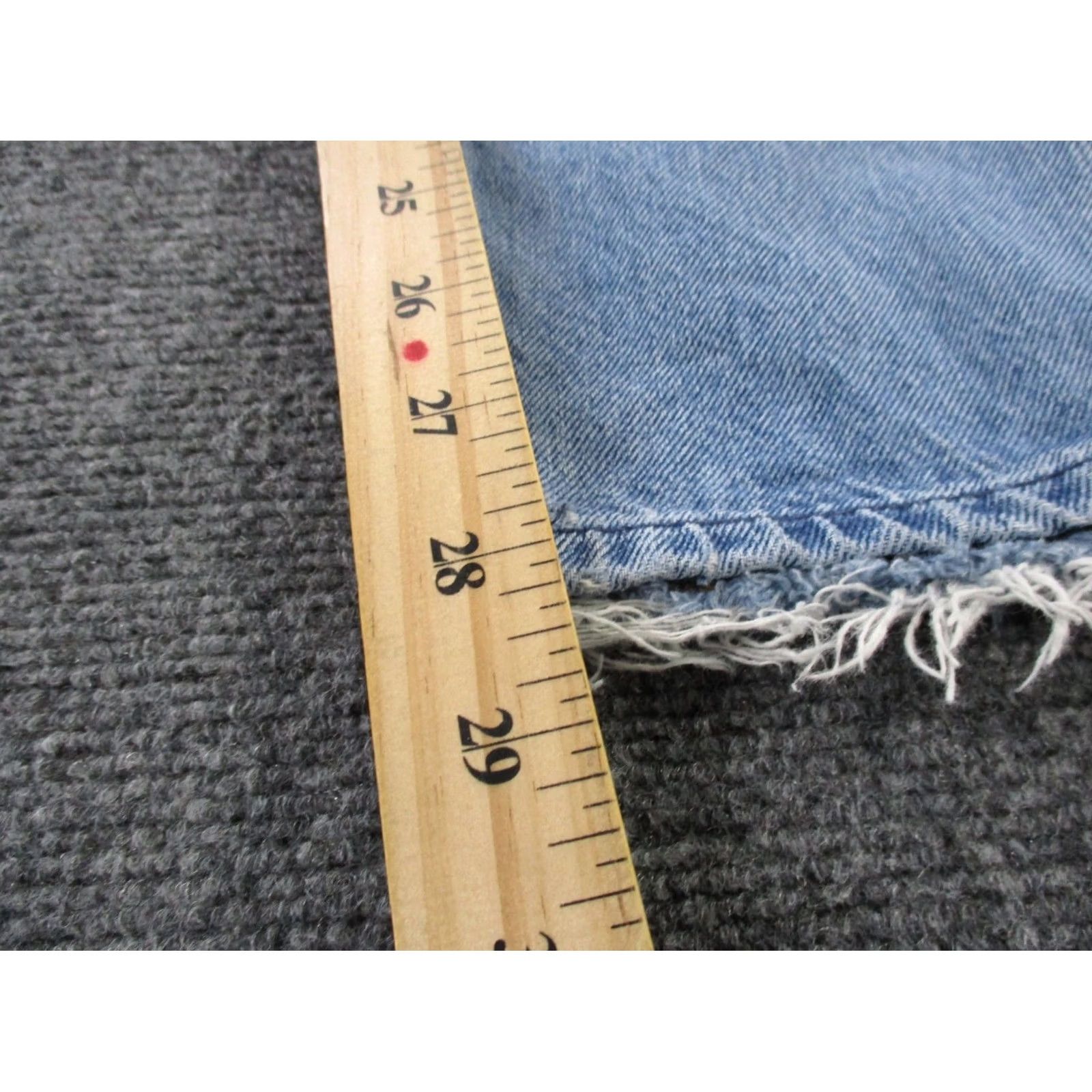 Agolde AGOLDE Jeans Womens 26 Mid Rise Straight Loose Fit Distressed Denim Blue 28in Inseam Regular Stretch Pants Womens Jeans Size 28" / US 6 / IT 42 - 4 Thumbnail