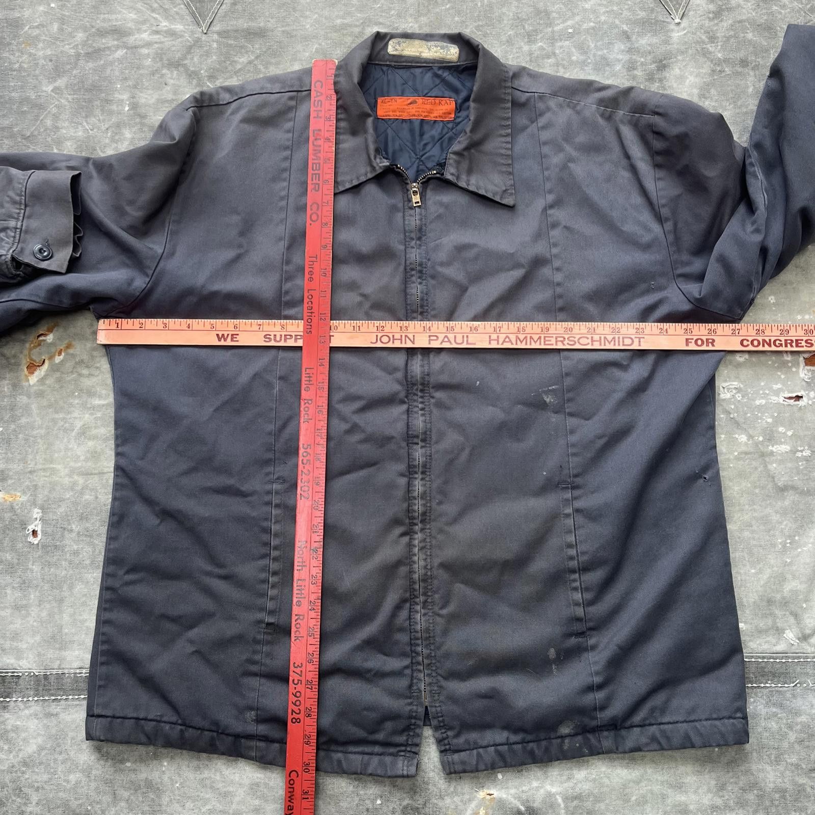 Vintage Vintage Red Kap Faded Distressed Work Mechanic Bomber Jacket Size US XL / EU 56 / 4 - 3 Thumbnail