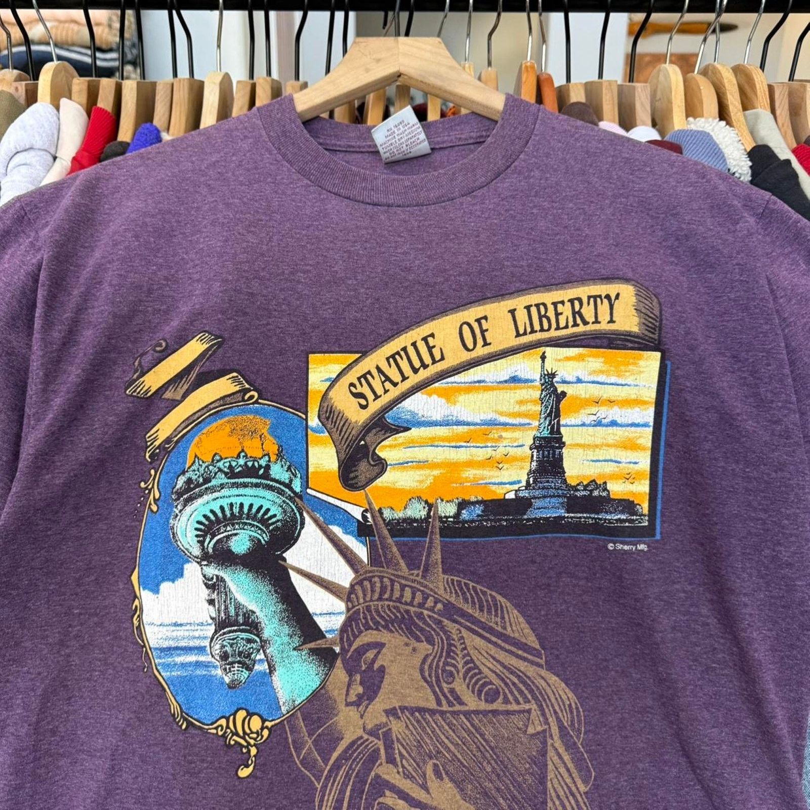 Other Vintage 90s Statue of Liberty Super Cool Graphic T-Shirt Size US L / EU 52-54 / 3 - 2 Thumbnail