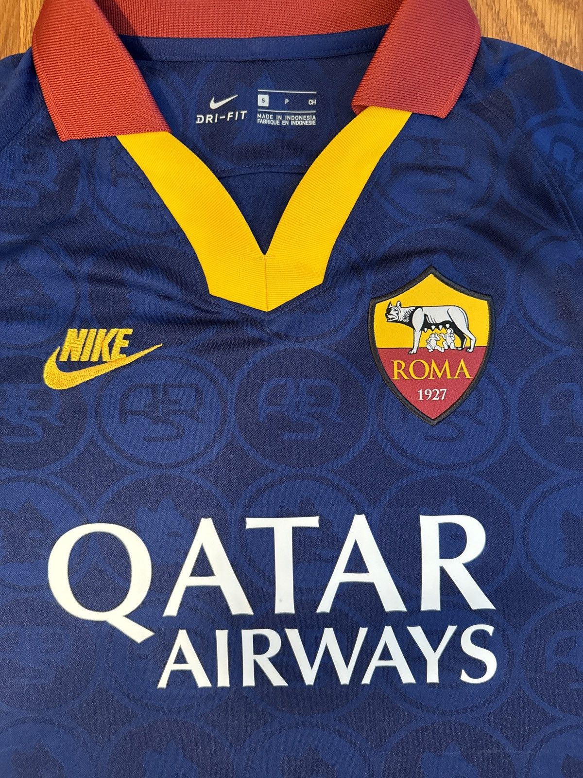 Image of Nike As Roma 2020 Third Kit in Blue, Men's (Size Small)