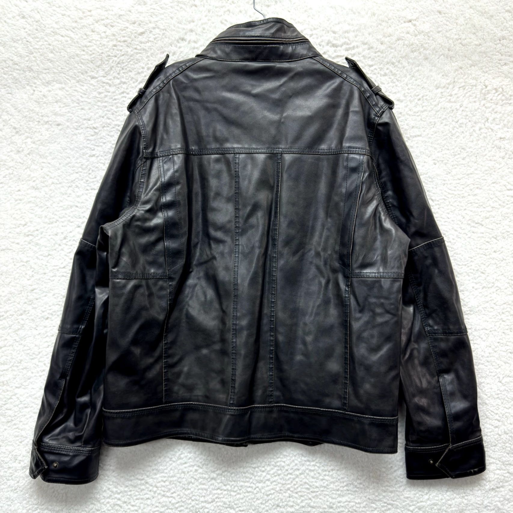 Levi's Levi's Leather Jacket Large Mens Dark Brown Black Biker Moto Motorcycle Bomber Jacket Size L Black Mens Leather Biker Moto Bomber Size US L / EU 52-54 / 3 - 2 Thumbnail