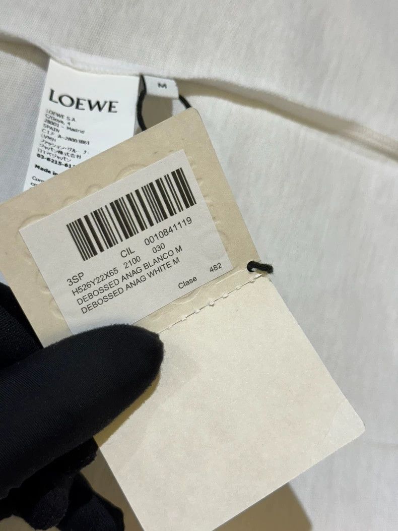Loewe LOEWE Solid raised round neck T-shirt Size US M / EU 48-50 / 2 - 8 Thumbnail