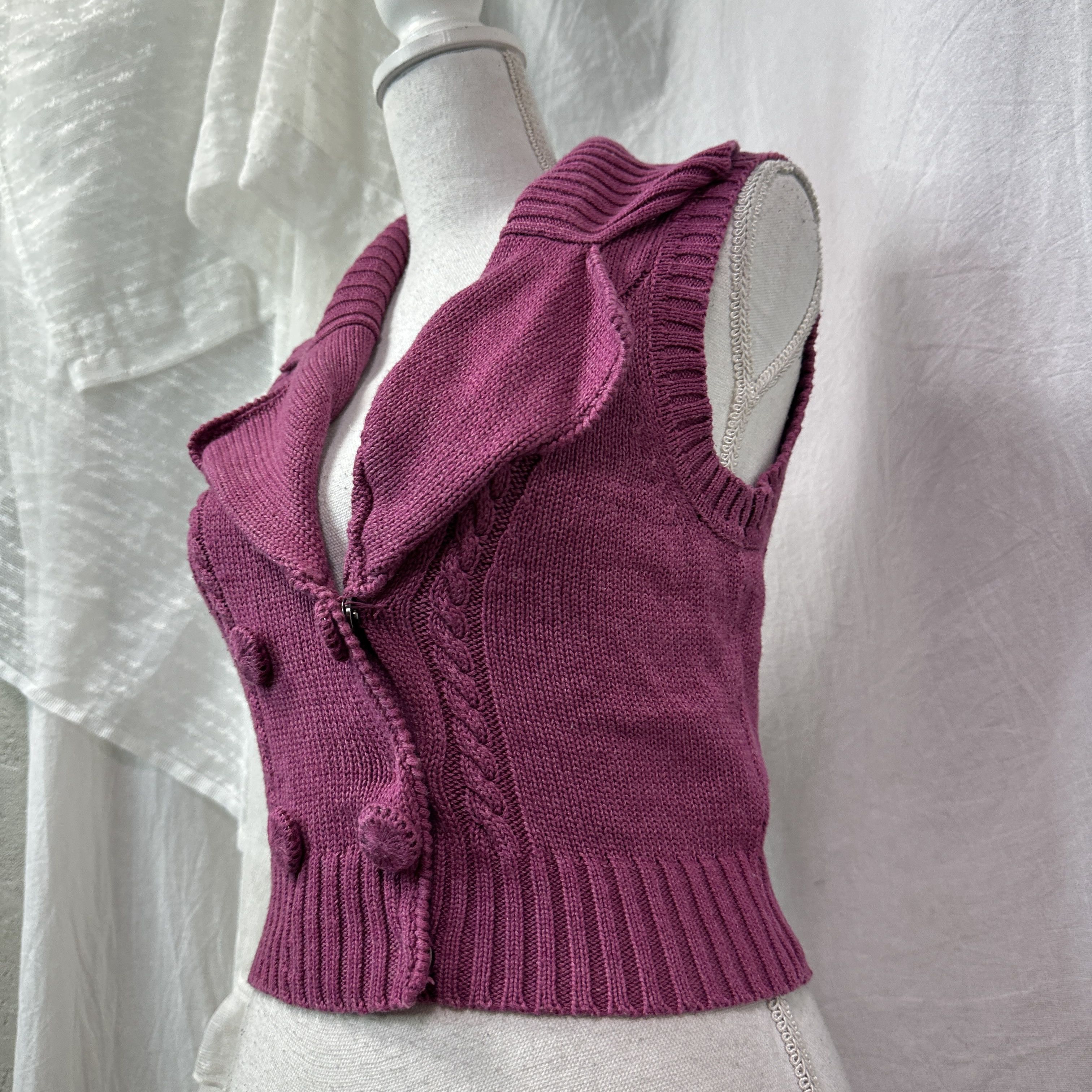 Vintage Vintage Avant Garde Buttonned Streetwear Vest Y2K Size S / US 4 / IT 40 - 2 Thumbnail