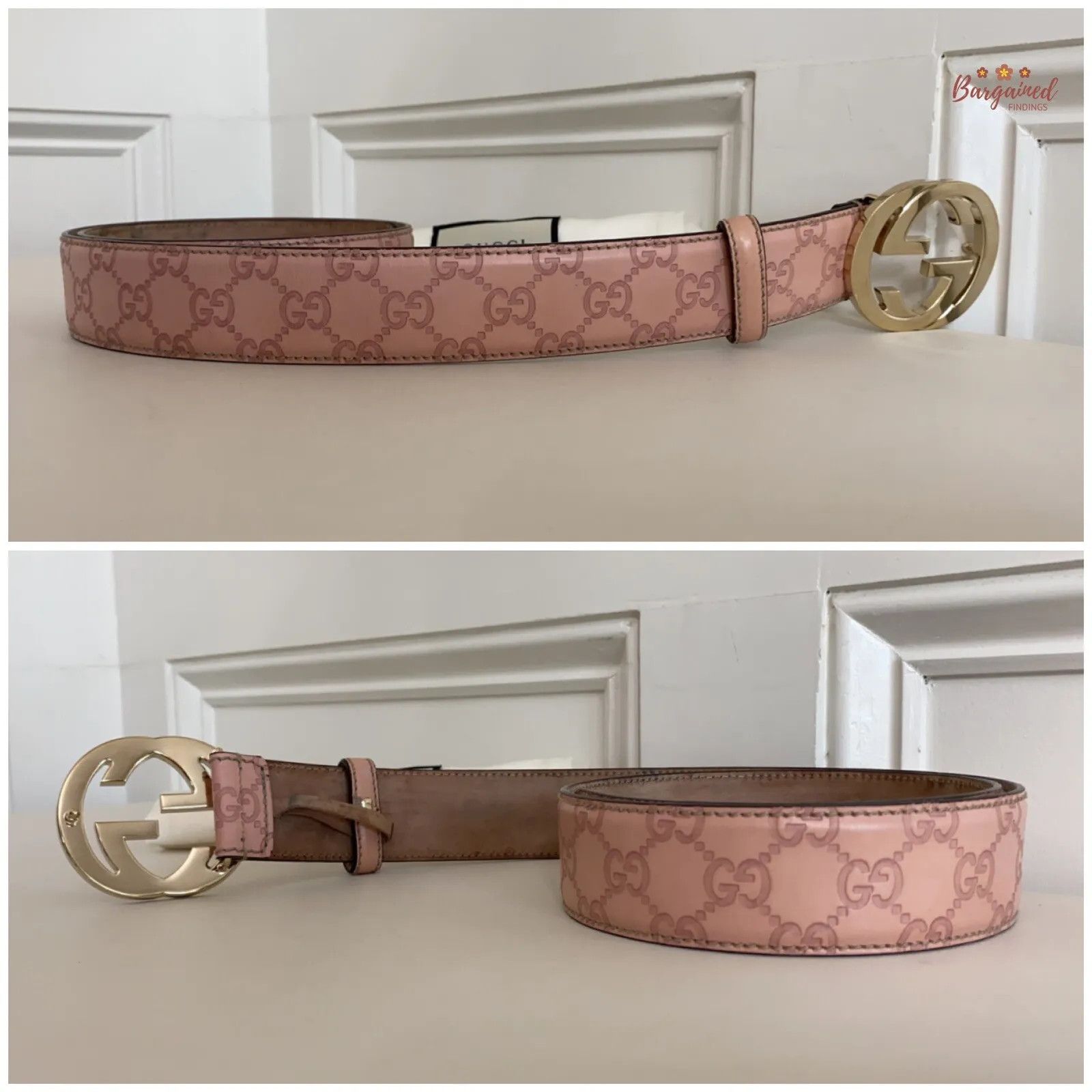 Gucci Gucci Guccissima Leather Gold Interlocking G Buckle Belt Size ONE SIZE - 10 Thumbnail